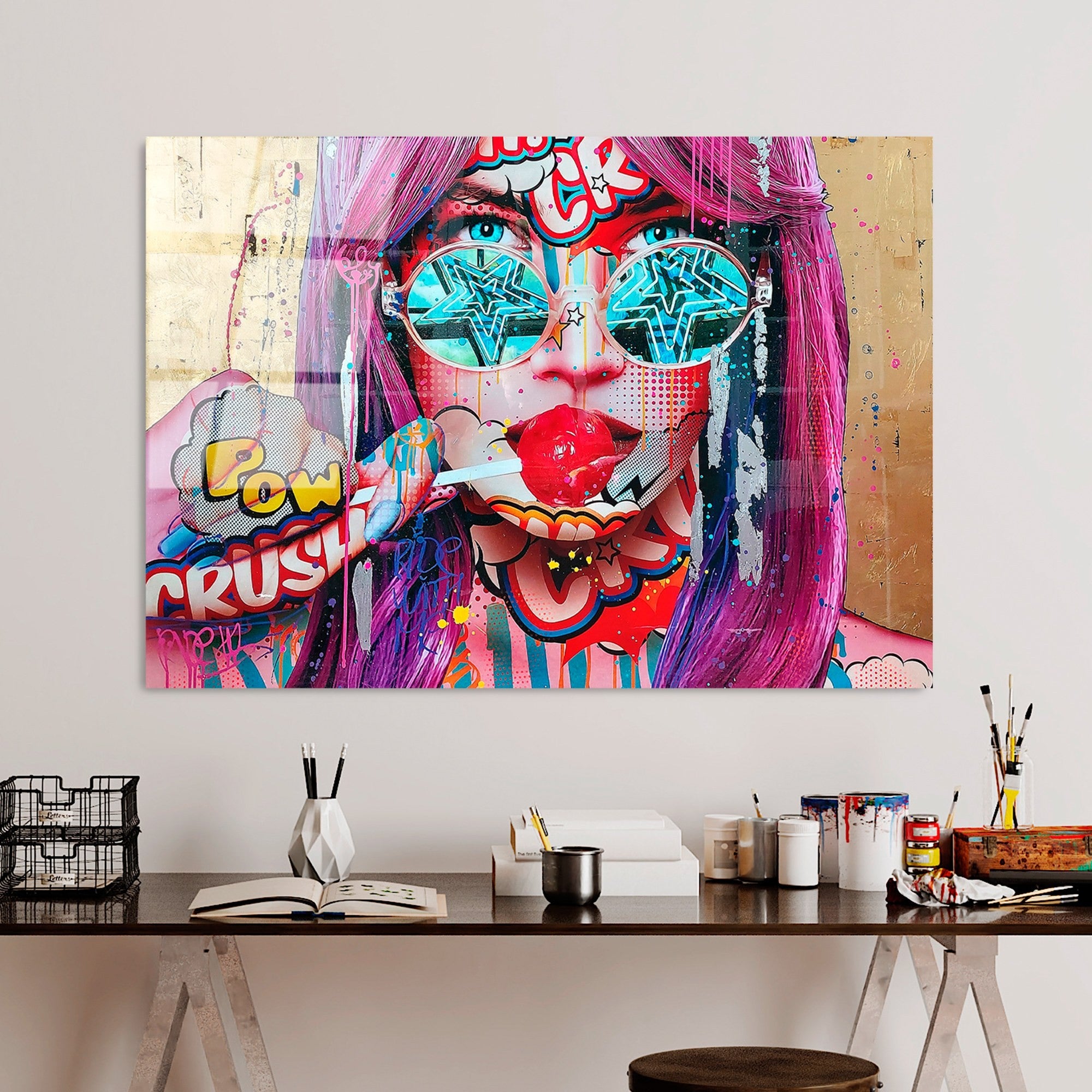 Quadro Decorativo em Vidro Temperado 4 mm 70x100 cm Multicolor – UV-719 (Ref. 123BZM2211)