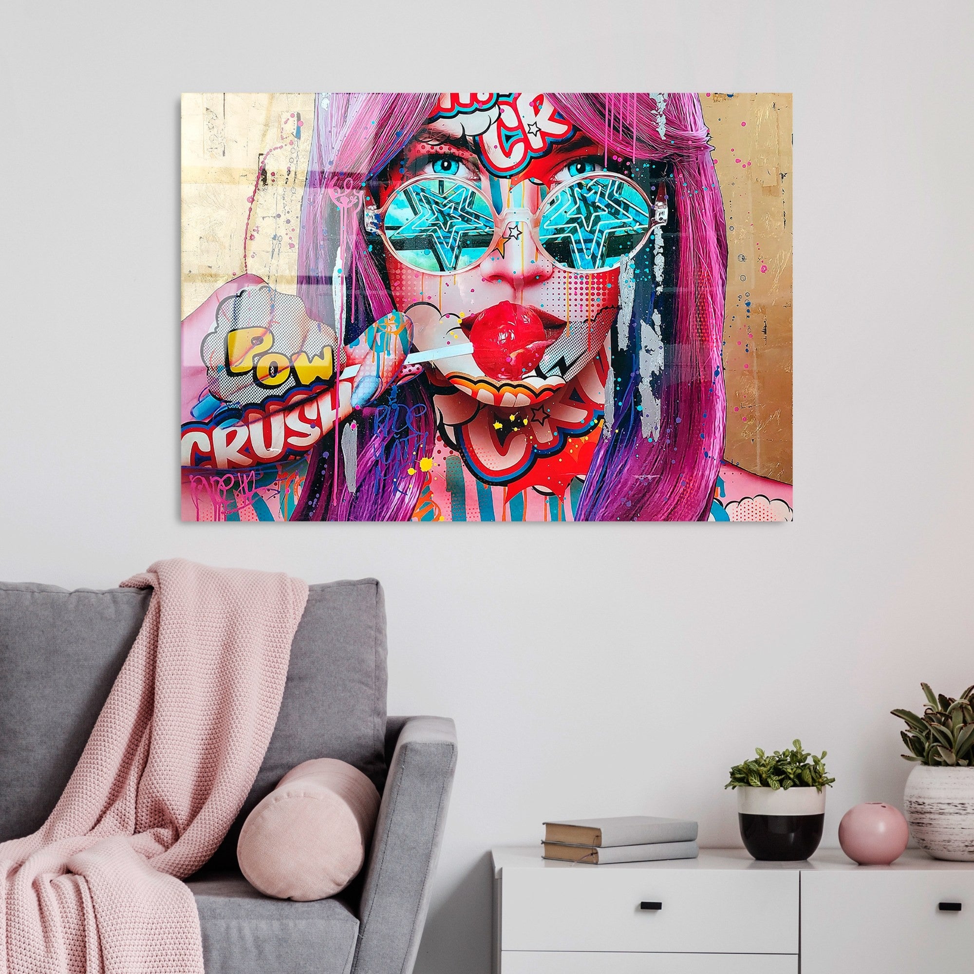 Quadro Decorativo em Vidro Temperado 4 mm 70x100 cm Multicolor – UV-719 (Ref. 123BZM2211)