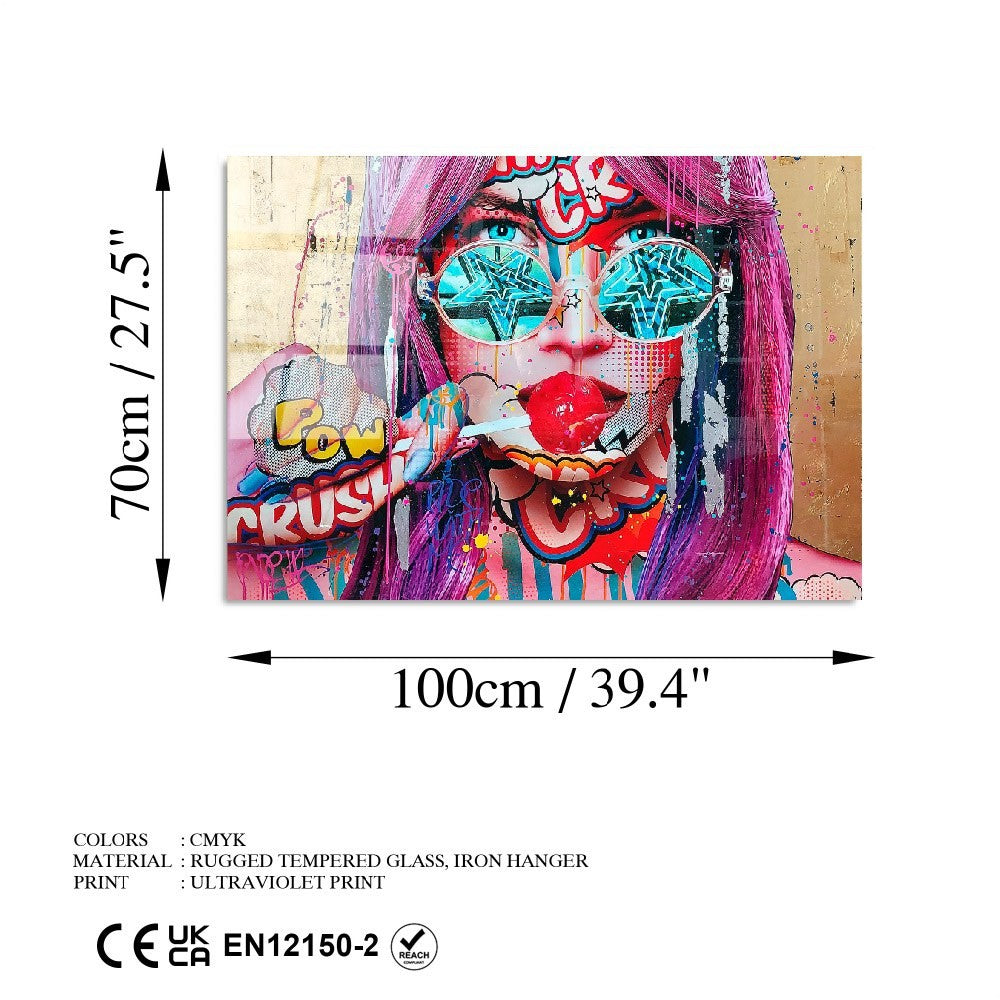 Quadro Decorativo em Vidro Temperado 4 mm 70x100 cm Multicolor – UV-719 (Ref. 123BZM2211)