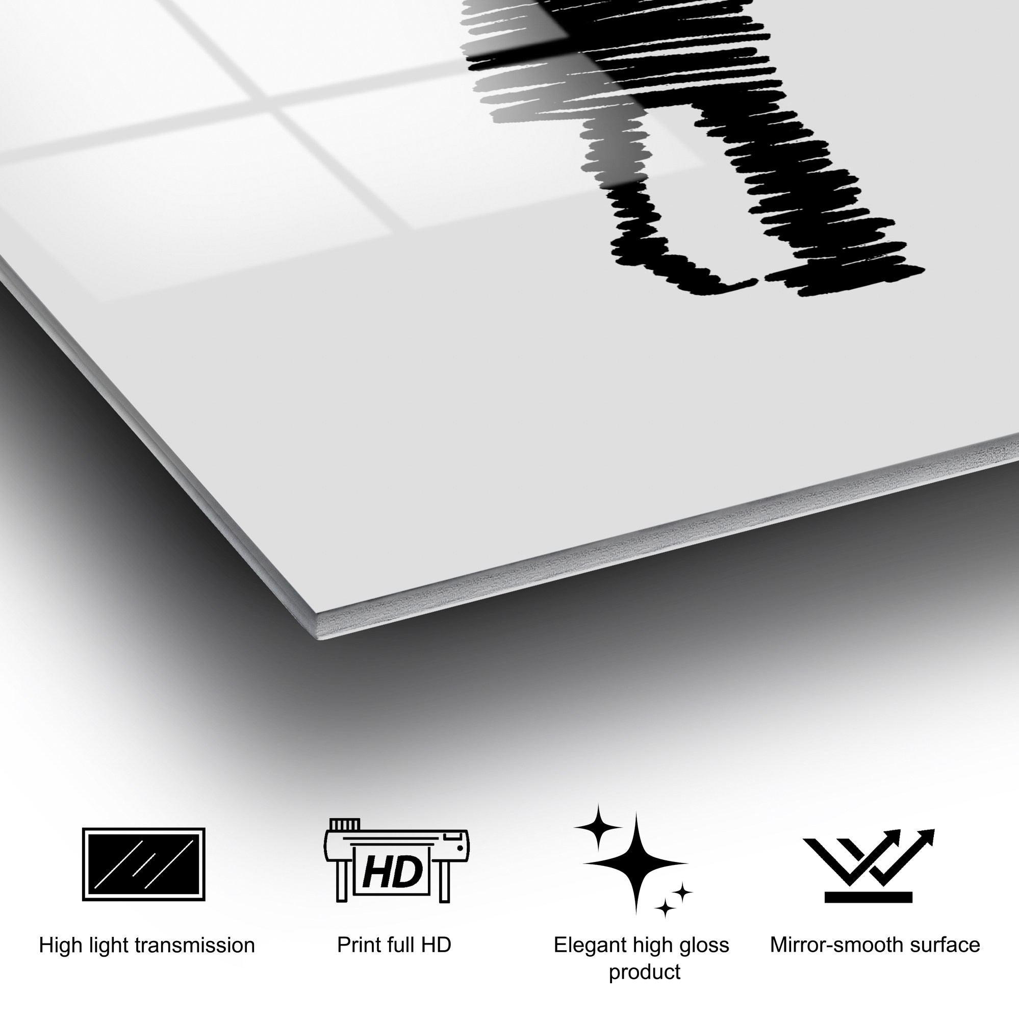 Quadro Decorativo em Vidro Temperado 100% (4 mm) UV-720, Multicolor, 70 x 100 cm