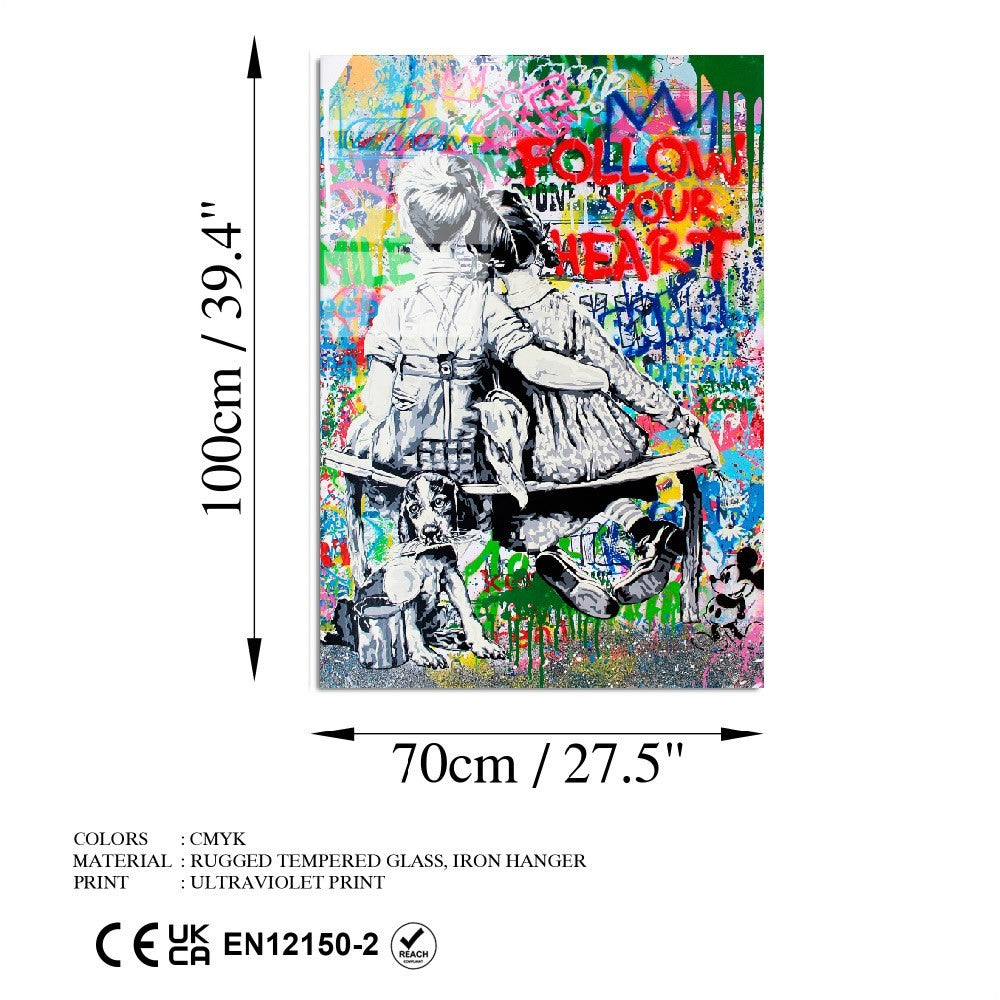 Quadro Decorativo em Vidro Temperado UV-721, 70 x 100 cm, Multicolor (4 mm)