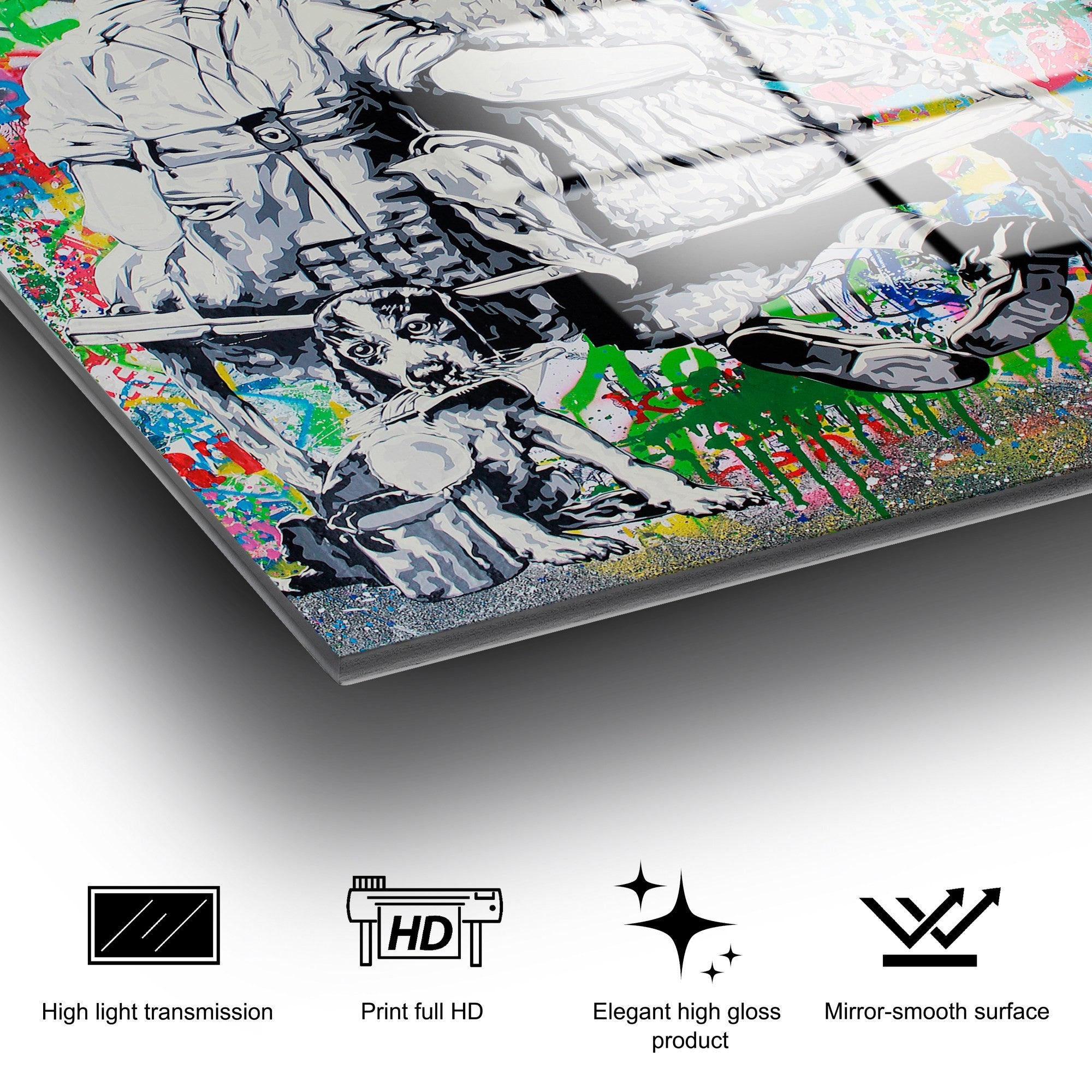 Quadro Decorativo em Vidro Temperado UV-721, 70 x 100 cm, Multicolor (4 mm)