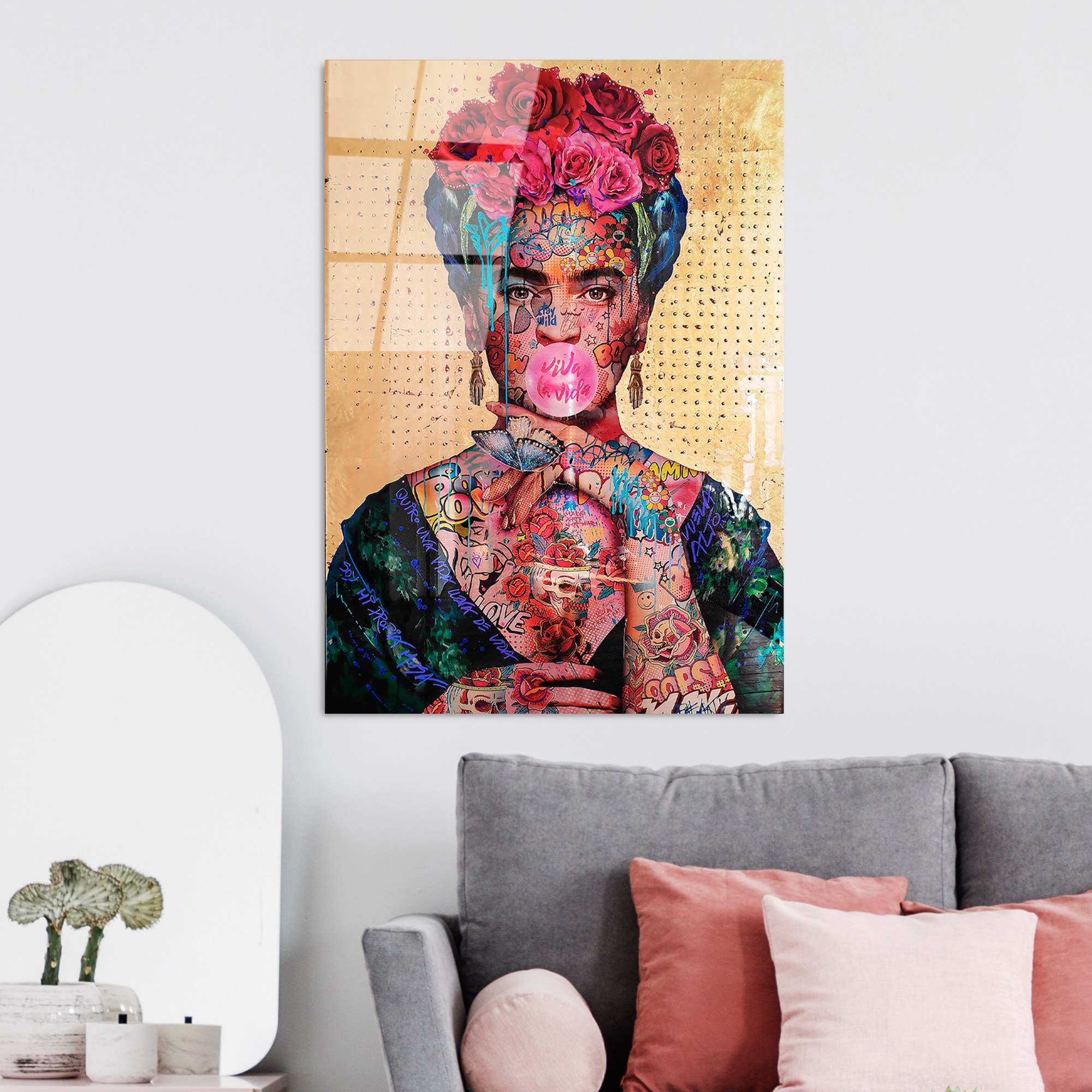 Quadro Decorativo em Vidro Temperado Multicolor UV-722 (70 x 100 cm, 4 mm)