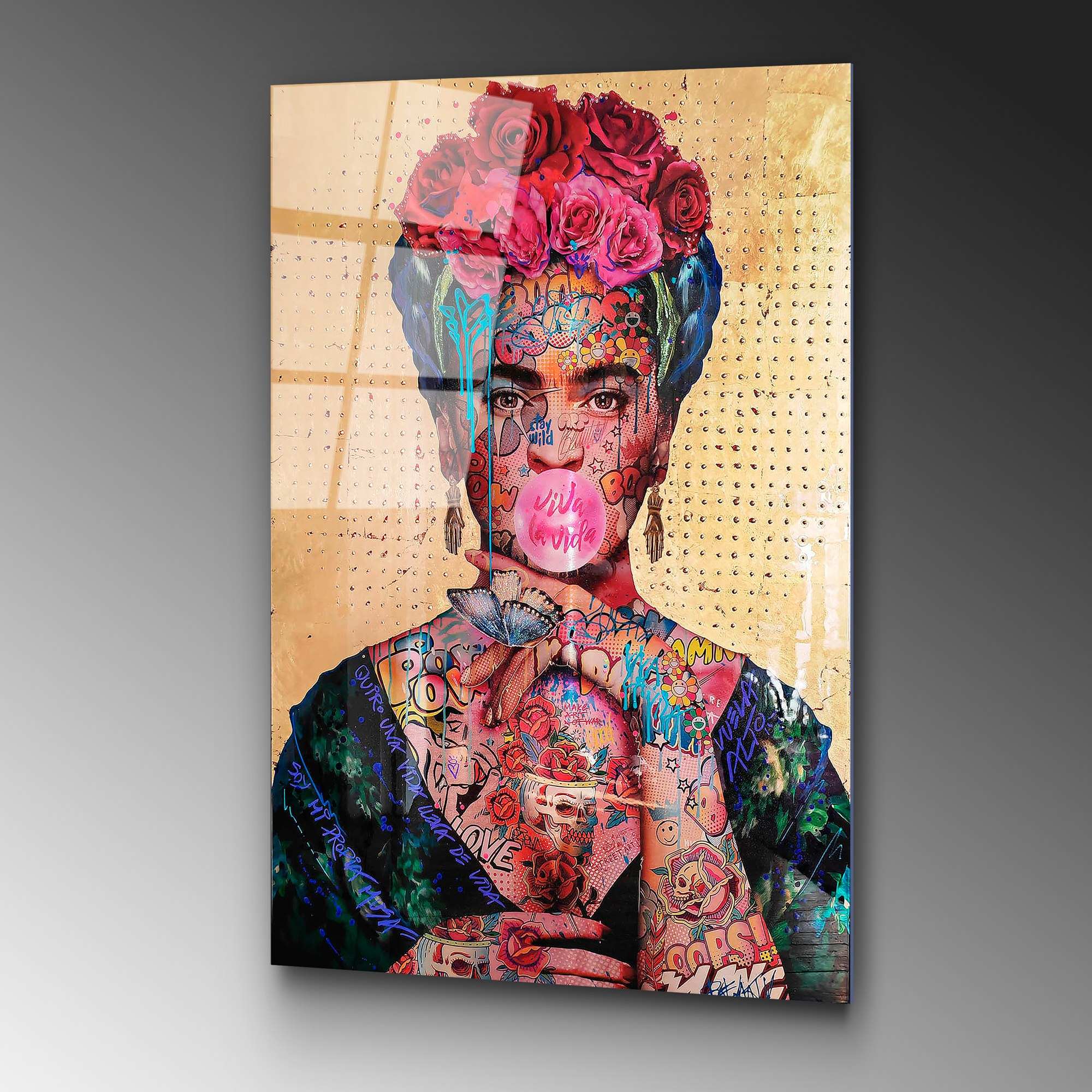 Quadro Decorativo em Vidro Temperado Multicolor UV-722 (70 x 100 cm, 4 mm)