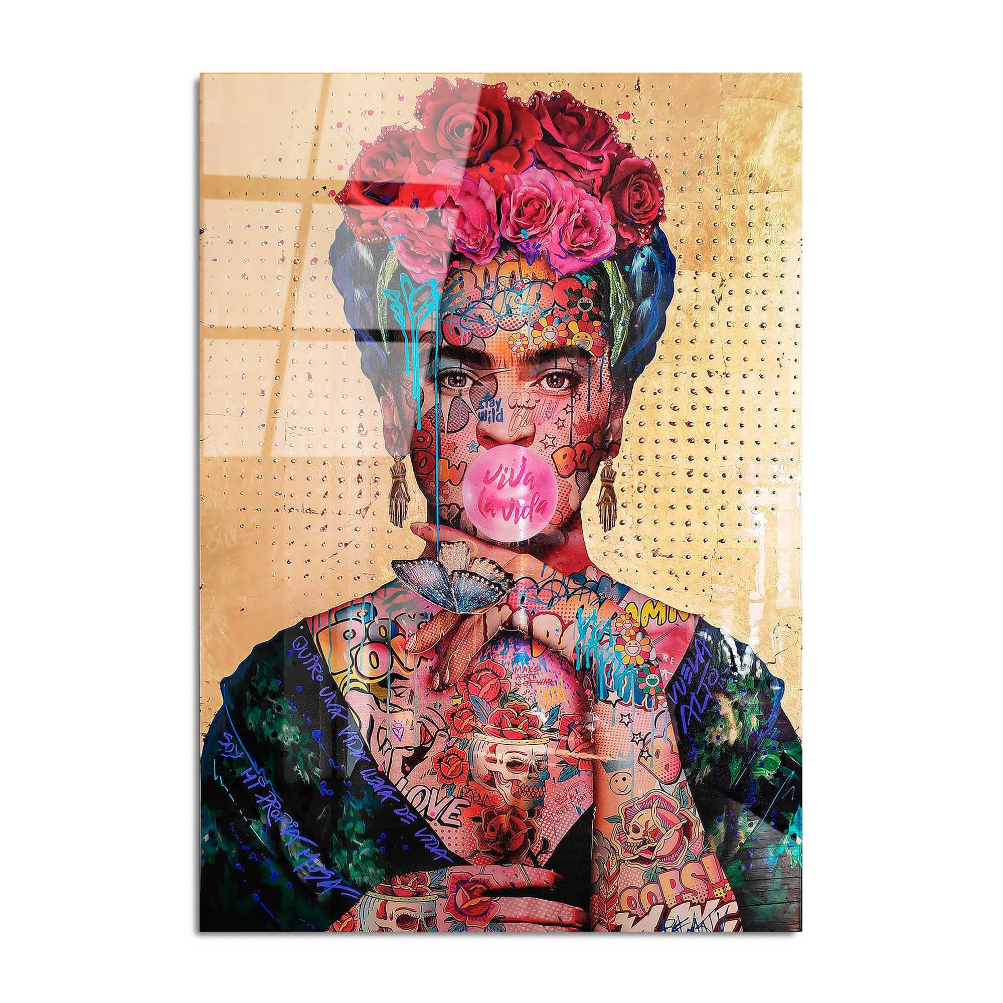 Quadro Decorativo em Vidro Temperado Multicolor UV-722 (70 x 100 cm, 4 mm)