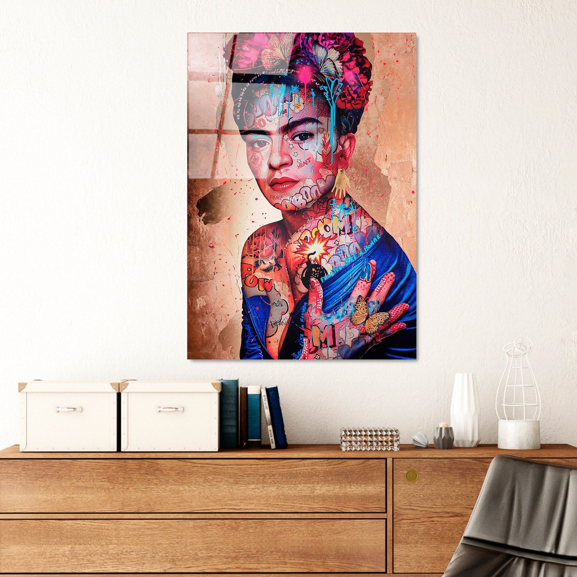 Quadro Decorativo em Vidro Temperado UV-723 70 x 100 cm Multicolor 4 mm