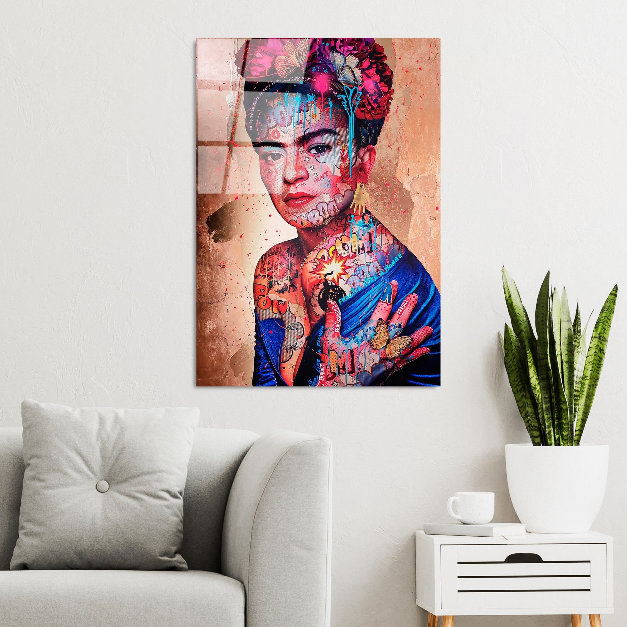 Quadro Decorativo em Vidro Temperado UV-723 70 x 100 cm Multicolor 4 mm