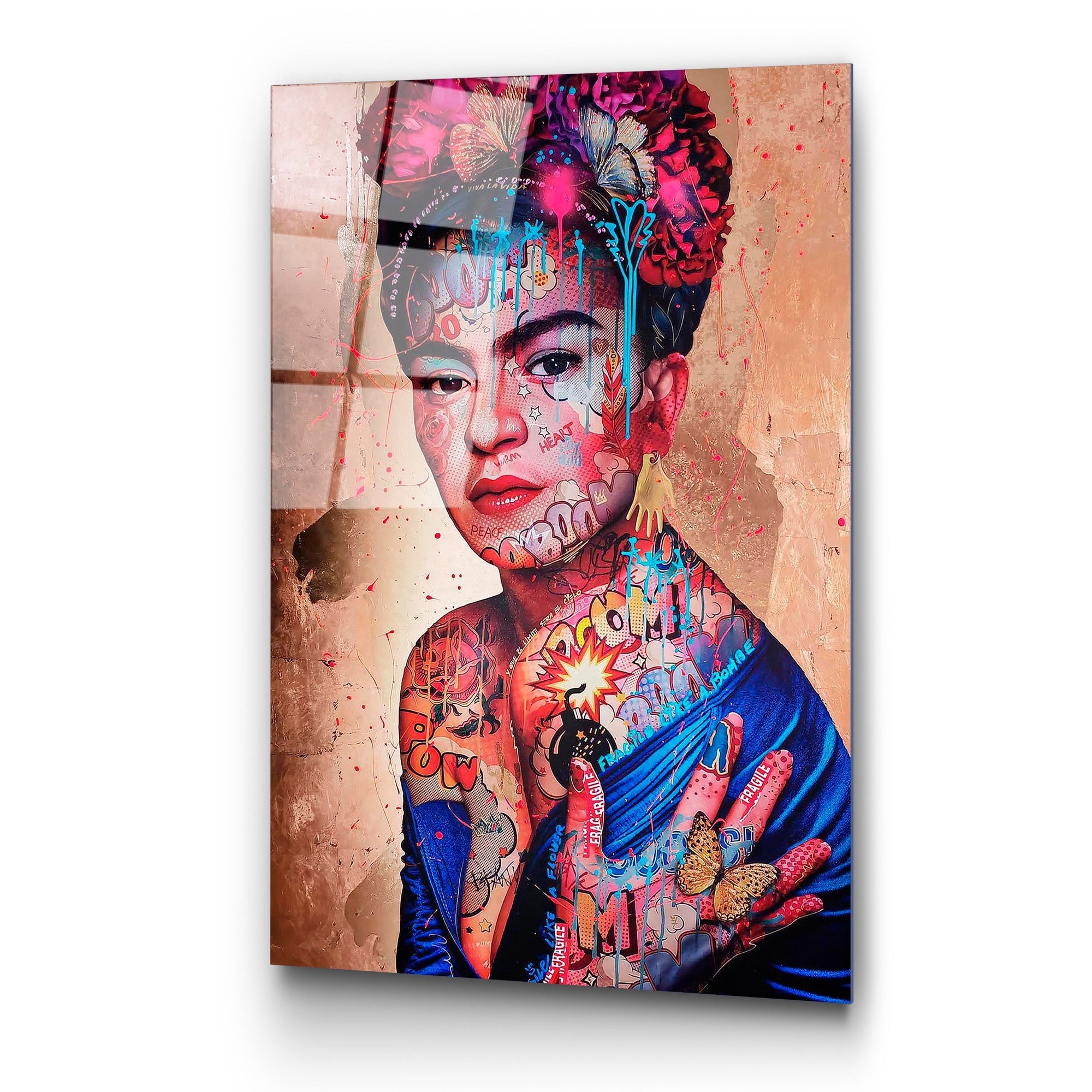 Quadro Decorativo em Vidro Temperado UV-723 70 x 100 cm Multicolor 4 mm