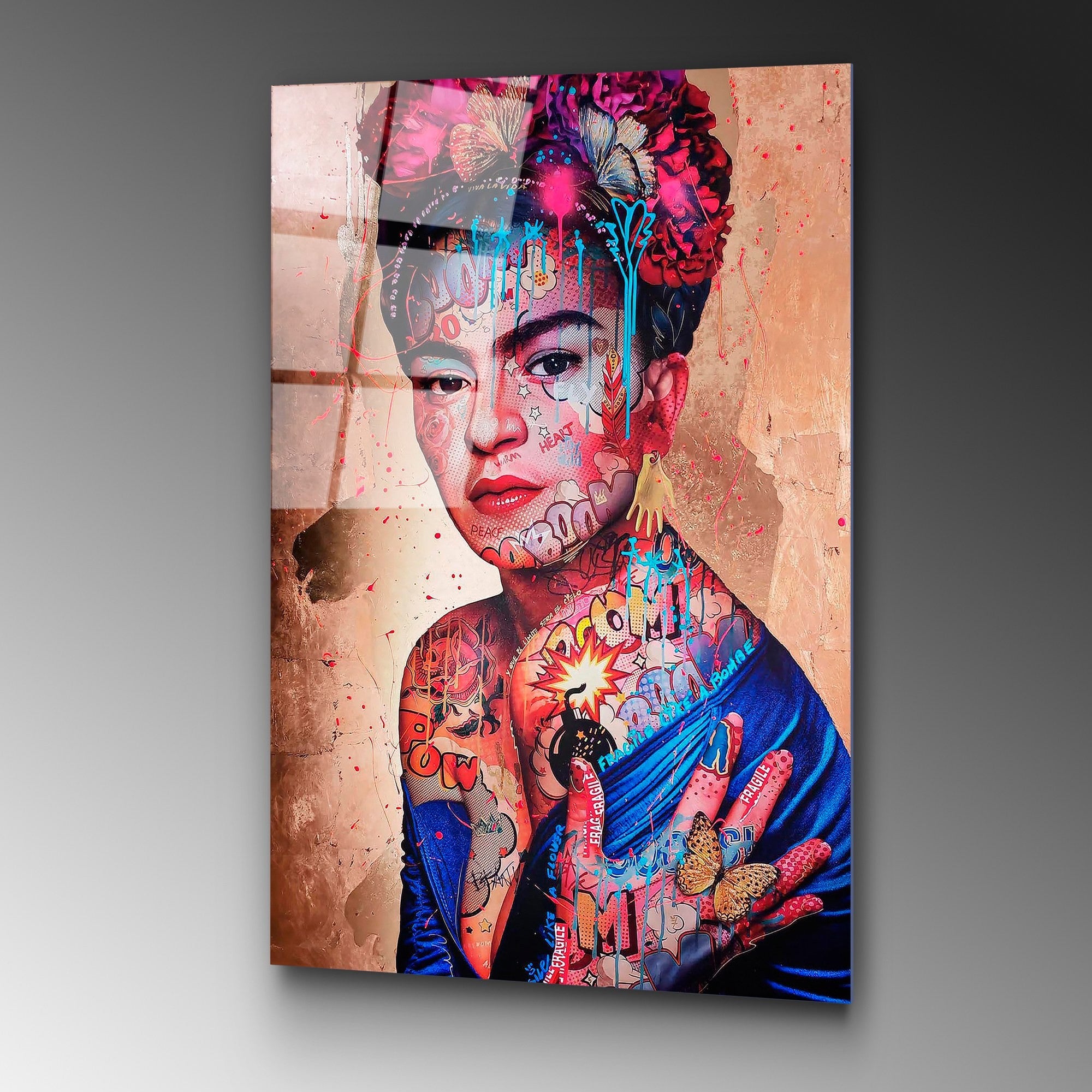 Quadro Decorativo em Vidro Temperado UV-723 70 x 100 cm Multicolor 4 mm