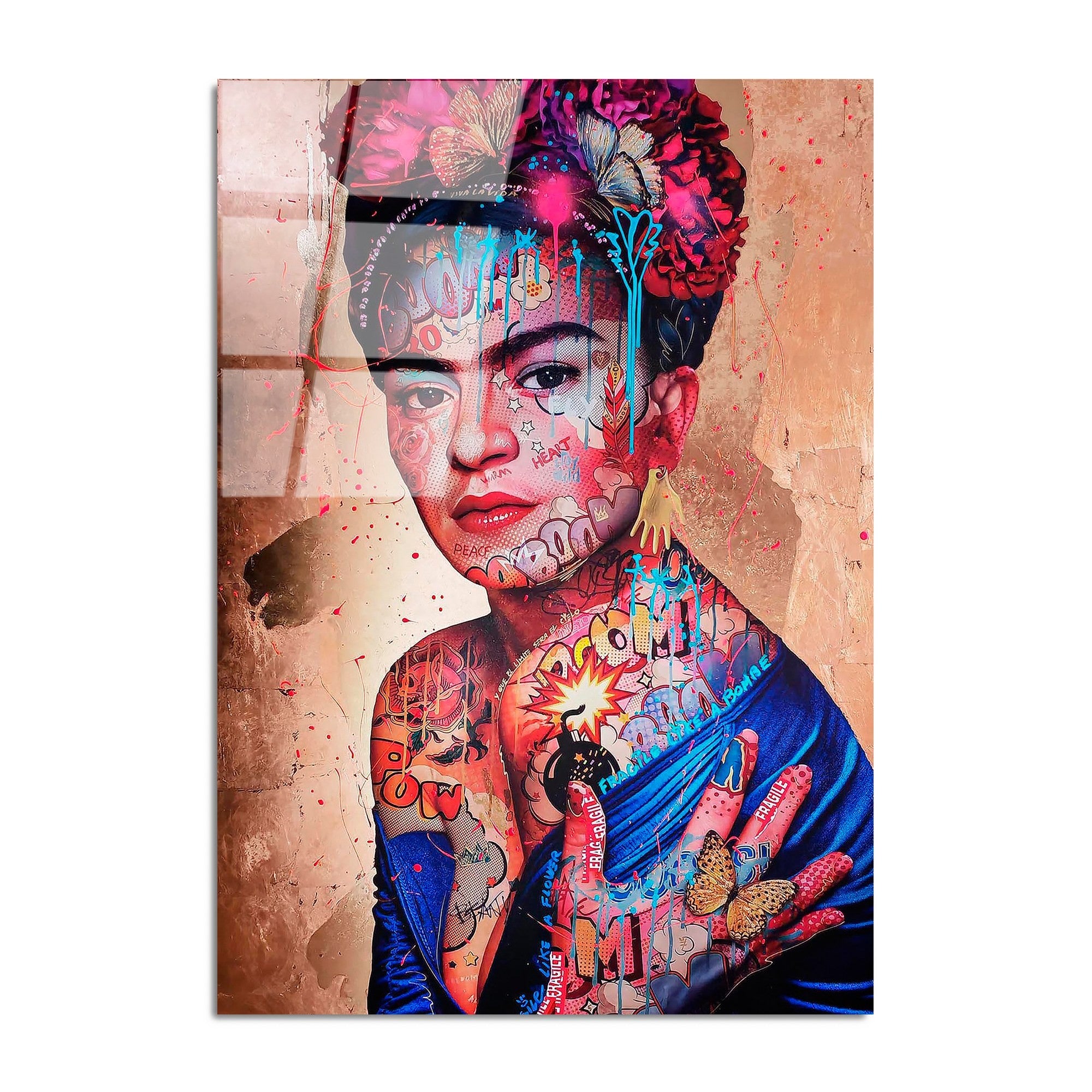 Quadro Decorativo em Vidro Temperado UV-723 70 x 100 cm Multicolor 4 mm