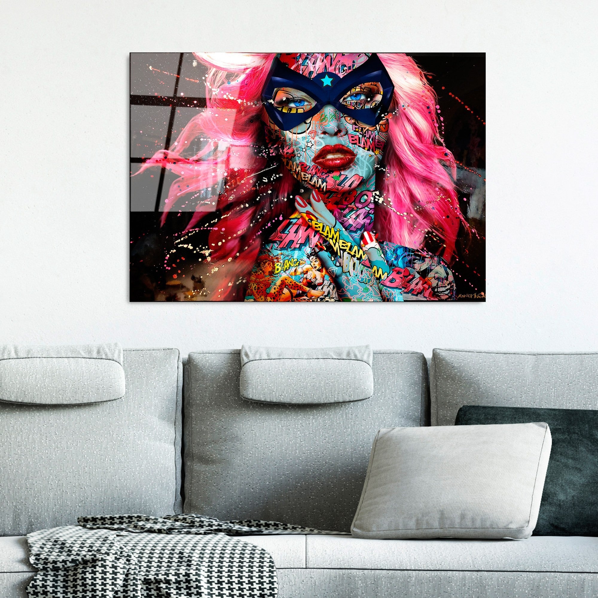 Quadro Decorativo em Vidro Temperado 100% (4 mm), Multicolor, 70 x 100 cm – UV-724