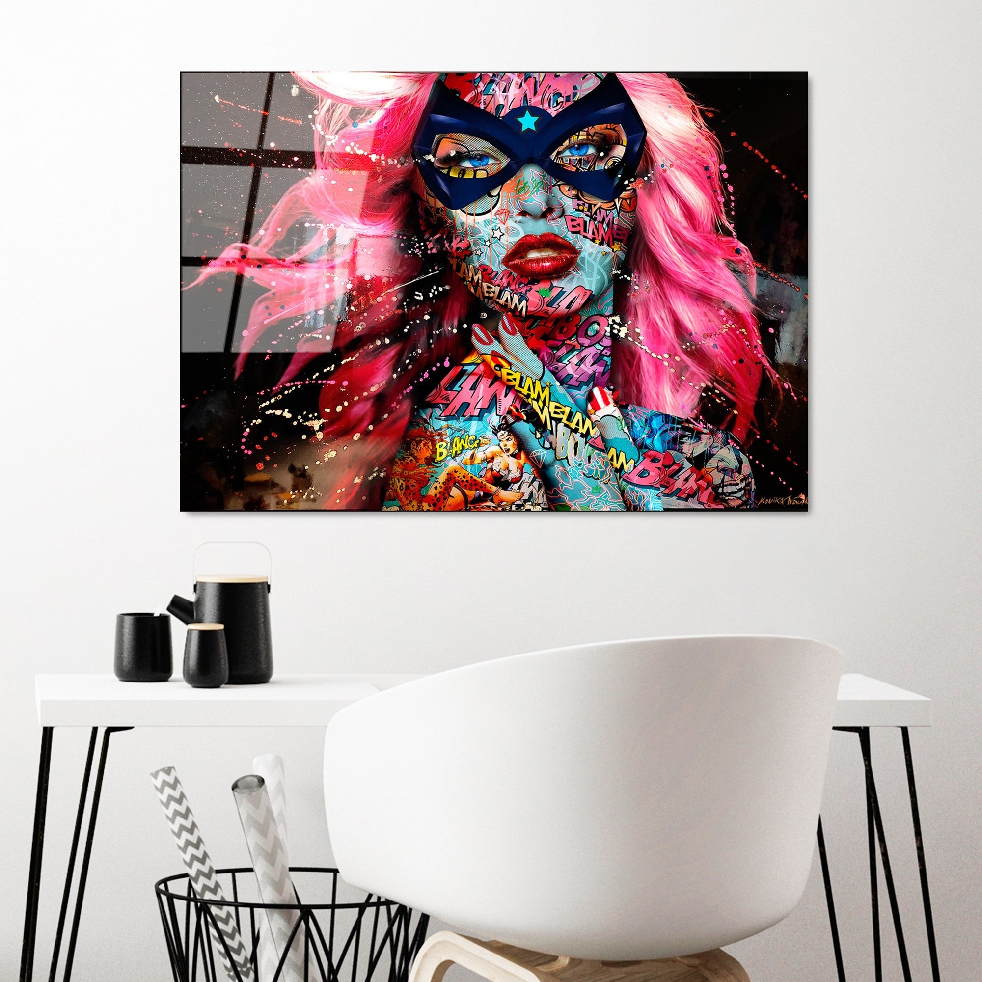 Quadro Decorativo em Vidro Temperado 100% (4 mm), Multicolor, 70 x 100 cm – UV-724