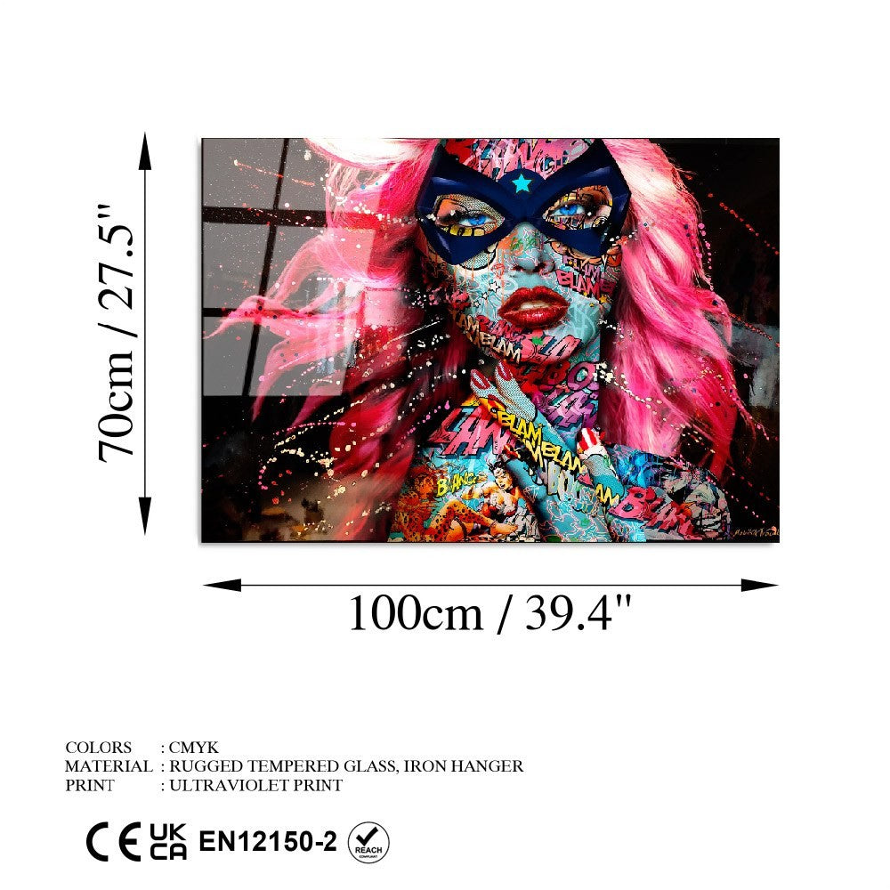 Quadro Decorativo em Vidro Temperado 100% (4 mm), Multicolor, 70 x 100 cm – UV-724