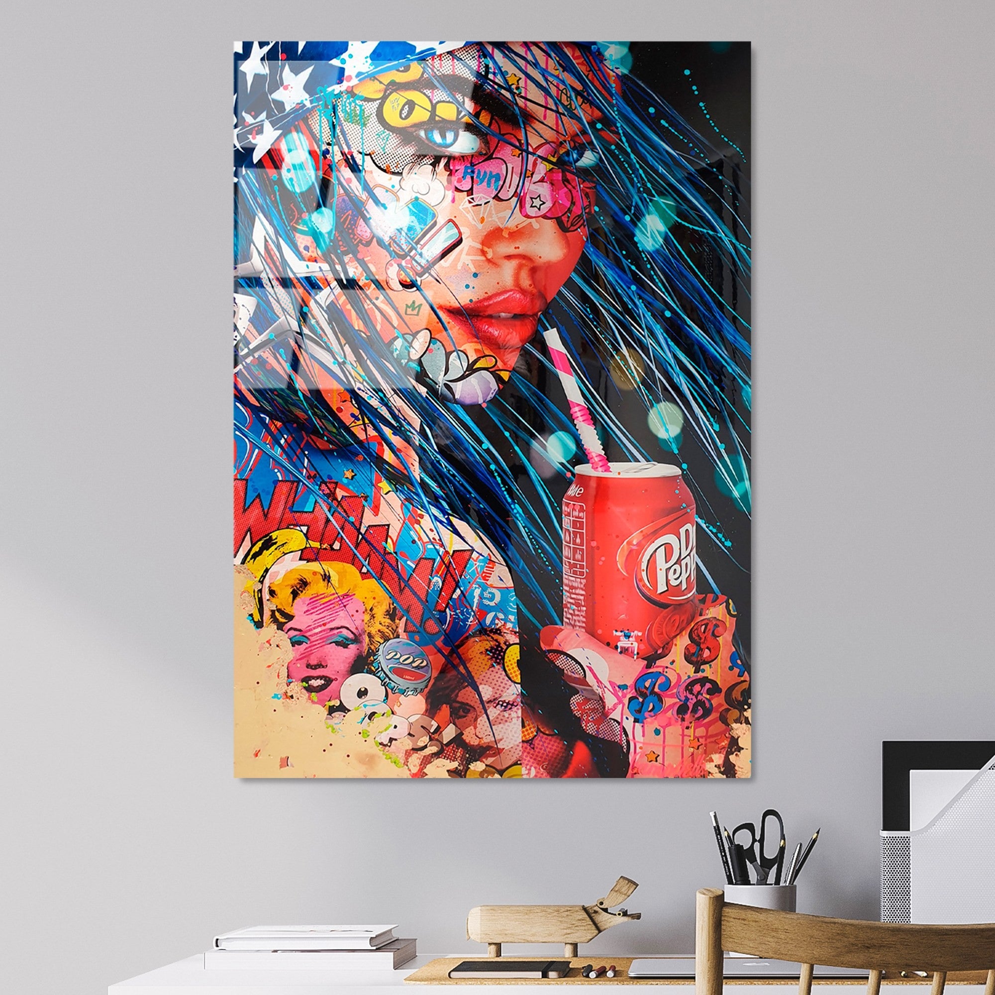 Quadro Decorativo em Vidro Temperado 70x100 cm (4 mm), Multicolor | UV-725