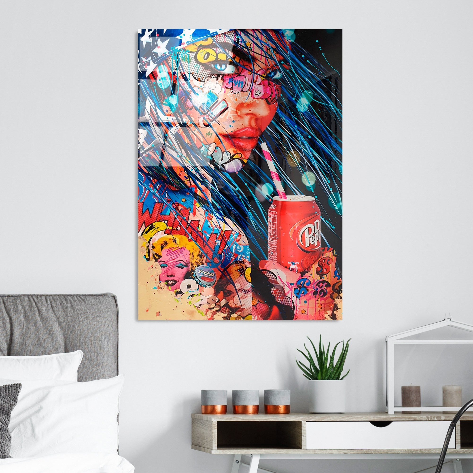 Quadro Decorativo em Vidro Temperado 70x100 cm (4 mm), Multicolor | UV-725
