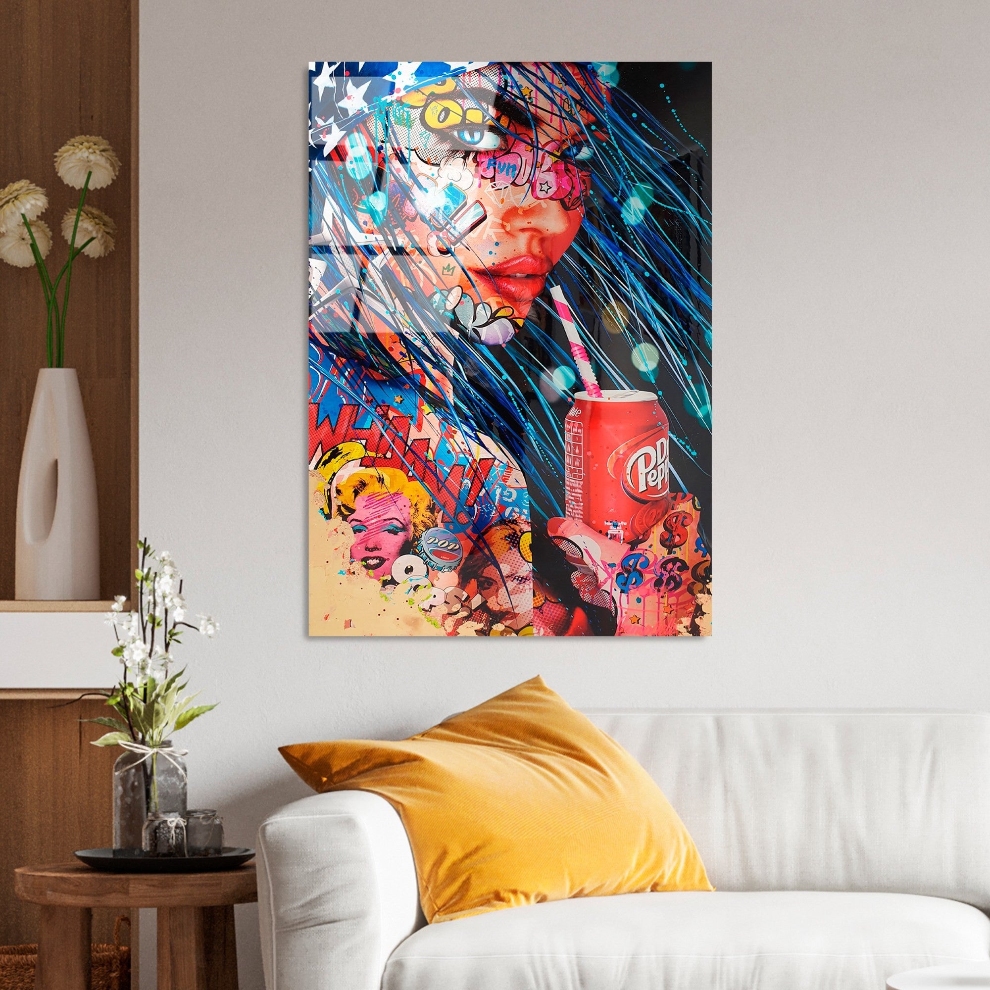 Quadro Decorativo em Vidro Temperado 70x100 cm (4 mm), Multicolor | UV-725