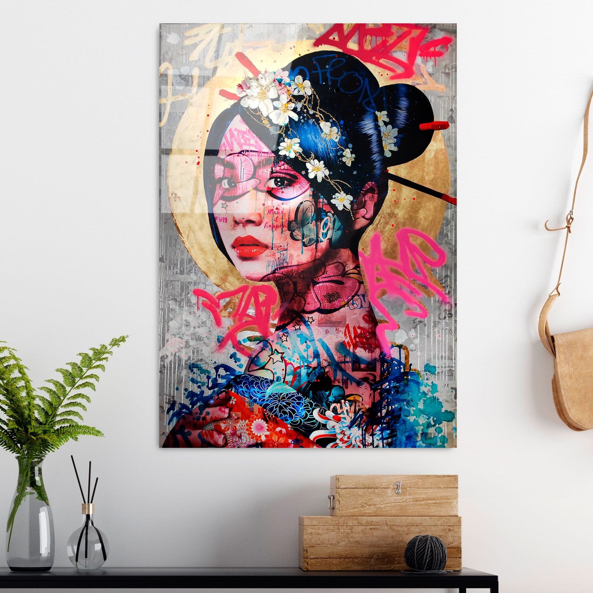 Quadro Decorativo em Vidro Temperado UV-726, Multicolor, 70 x 100 cm, 4 mm