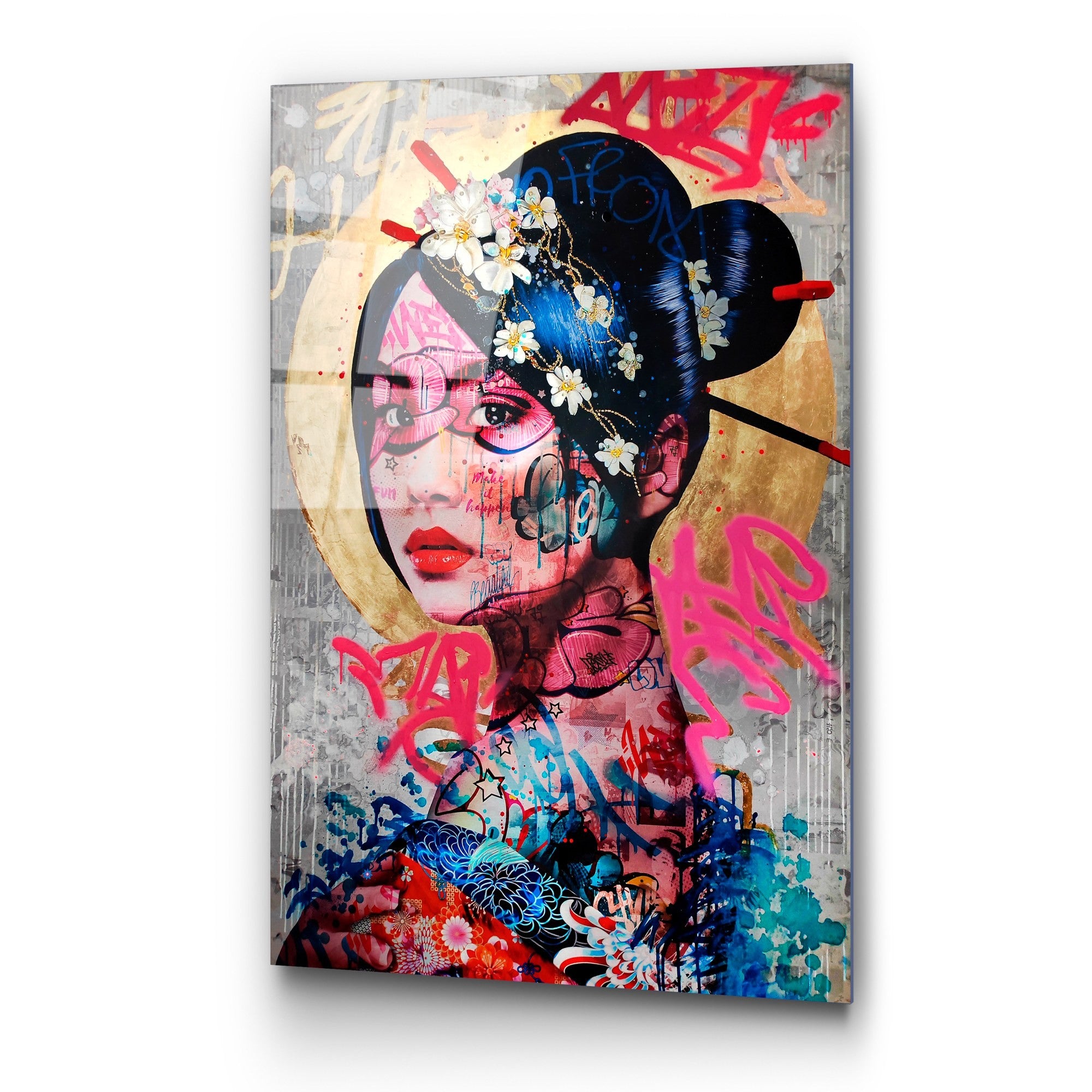 Quadro Decorativo em Vidro Temperado UV-726, Multicolor, 70 x 100 cm, 4 mm