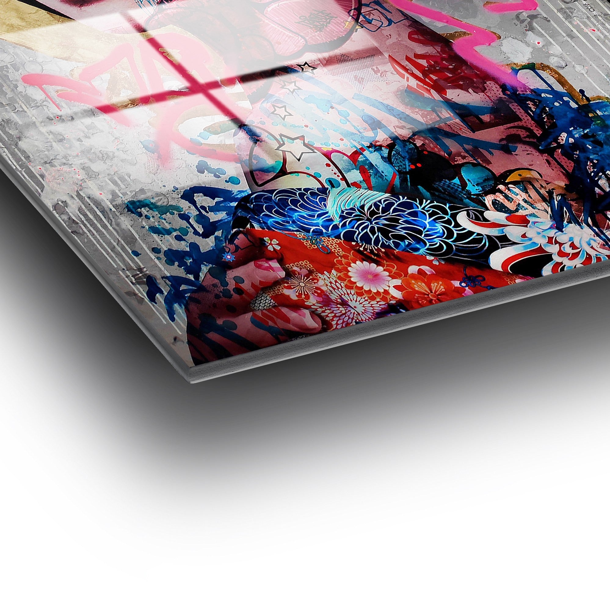 Quadro Decorativo em Vidro Temperado UV-726, Multicolor, 70 x 100 cm, 4 mm