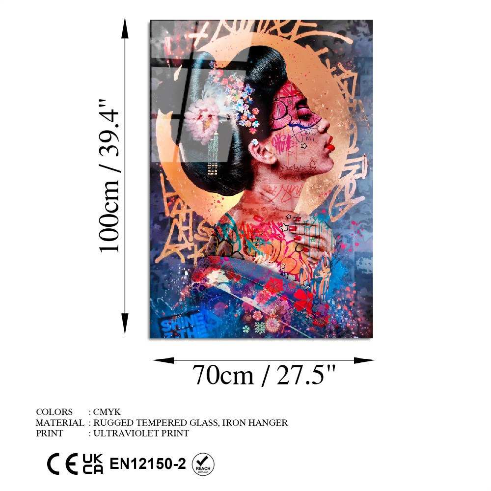 Quadro Decorativo 100% Vidro Temperado 70x100 cm Multicolor (4 mm) – UV-727