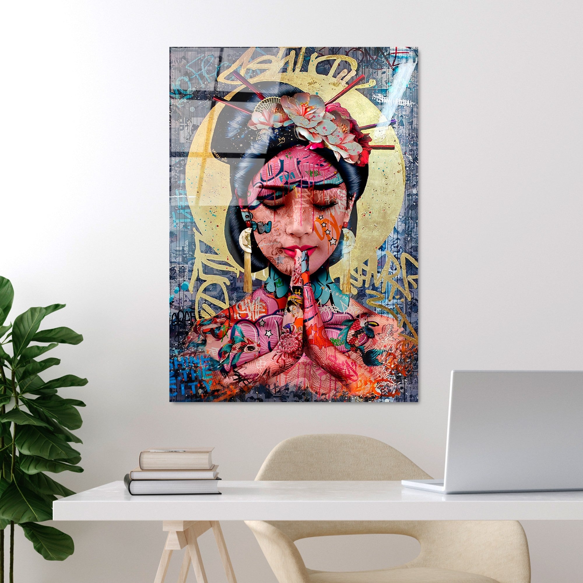 Quadro Decorativo em Vidro Temperado 70x100 cm (4 mm) Multicolor – UV-728 | 123BZM2220