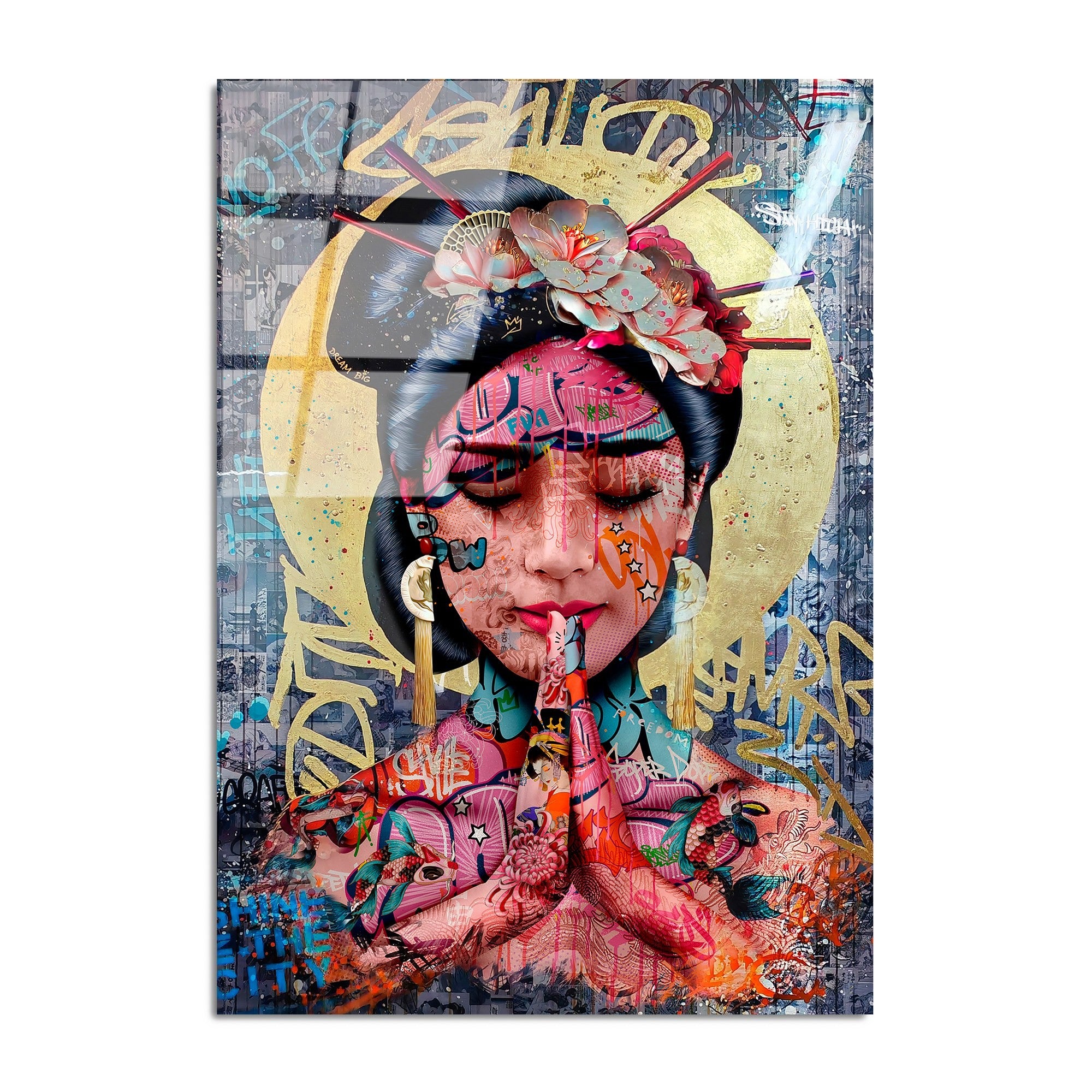 Quadro Decorativo em Vidro Temperado 70x100 cm (4 mm) Multicolor – UV-728 | 123BZM2220