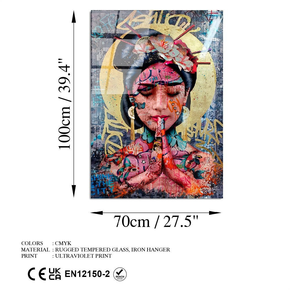 Quadro Decorativo em Vidro Temperado 70x100 cm (4 mm) Multicolor – UV-728 | 123BZM2220