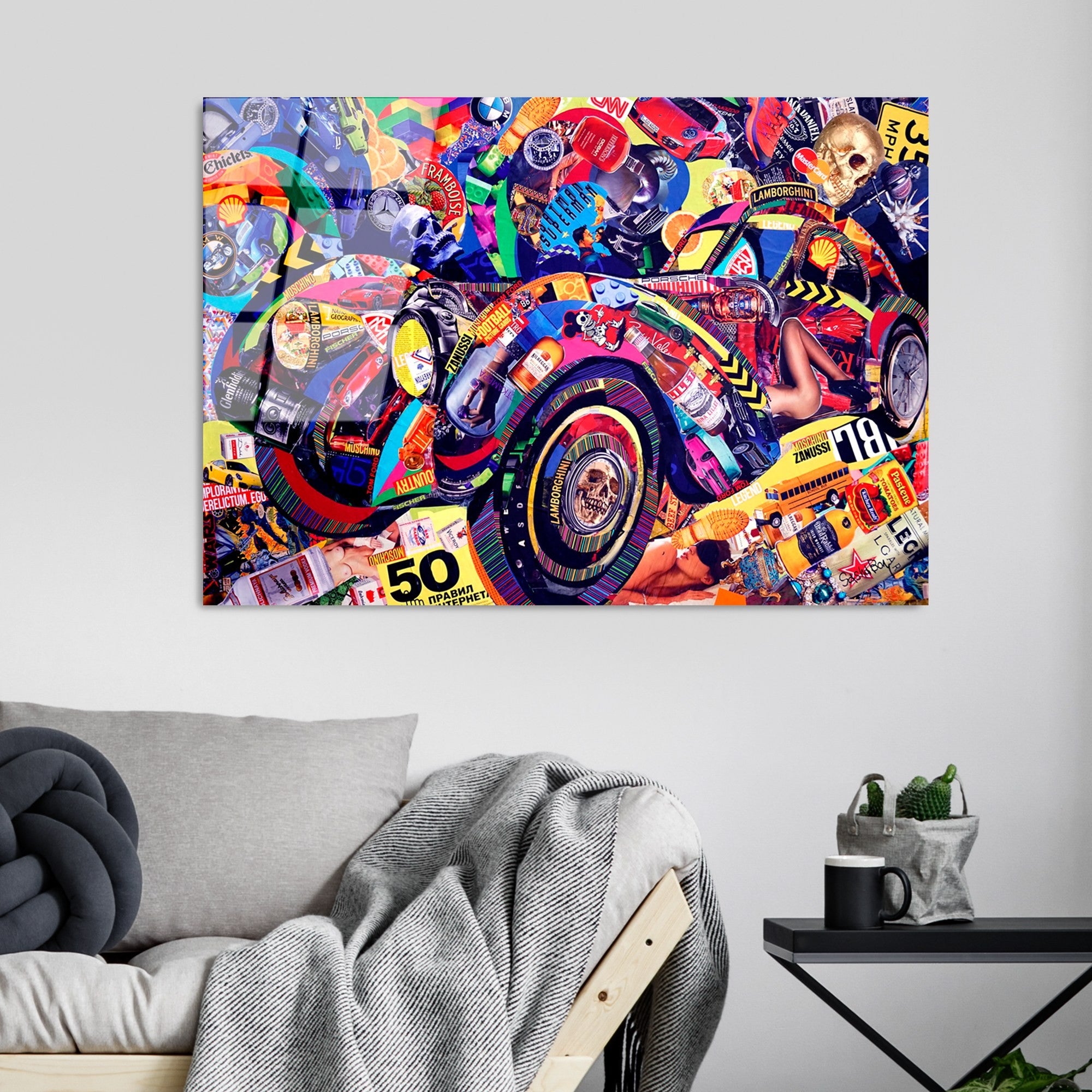 Quadro Decorativo em Vidro Temperado 70x100 cm (4 mm) – Multicolor | UV-729