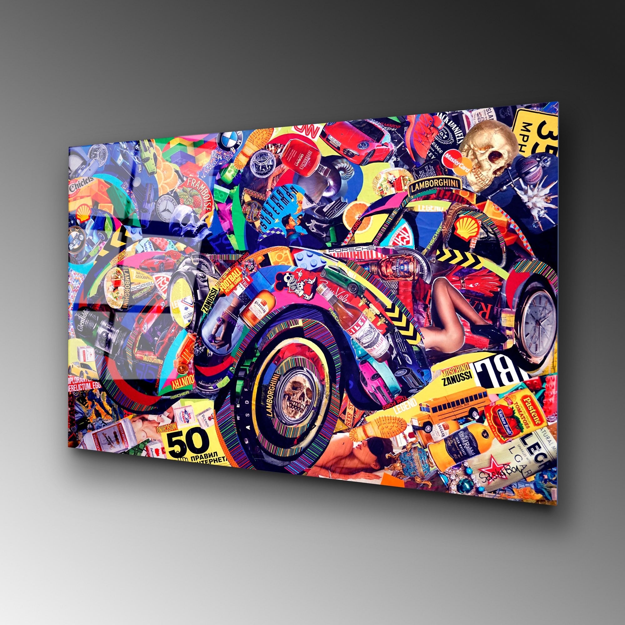 Quadro Decorativo em Vidro Temperado 70x100 cm (4 mm) – Multicolor | UV-729