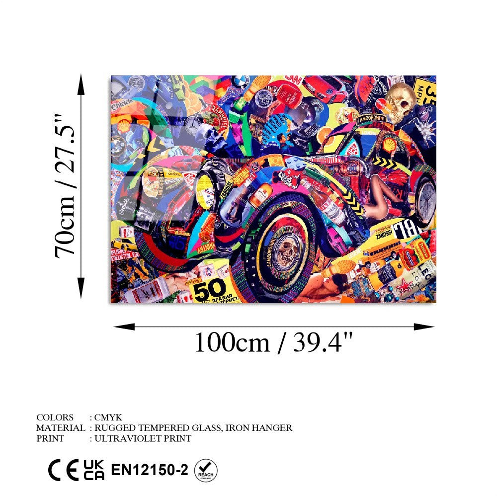 Quadro Decorativo em Vidro Temperado 70x100 cm (4 mm) – Multicolor | UV-729