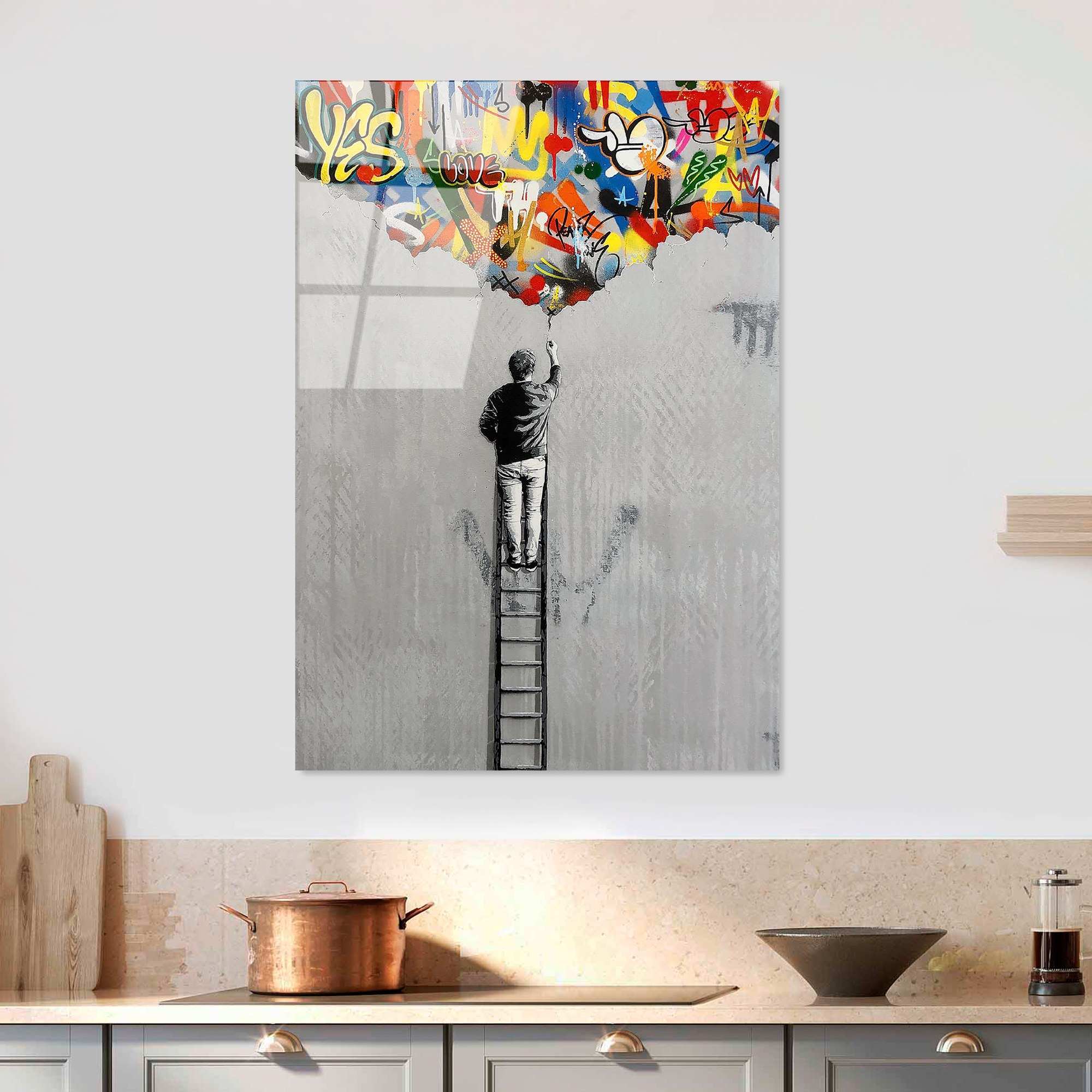 Quadro Decorativo em Vidro Temperado UV-730, Multicolor, 70 x 100 cm, 4 mm