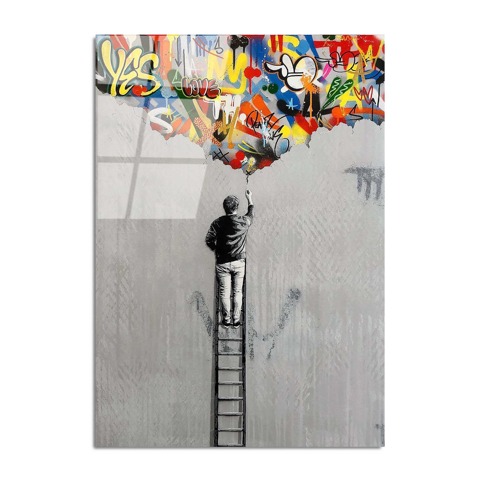 Quadro Decorativo em Vidro Temperado UV-730, Multicolor, 70 x 100 cm, 4 mm