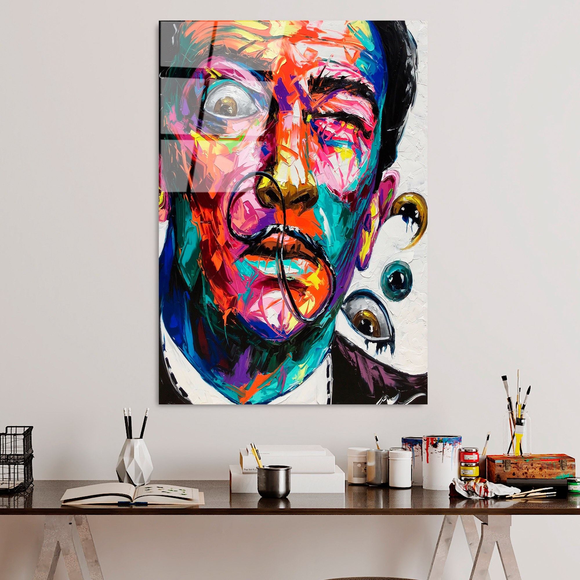 Quadro Decorativo em Vidro Temperado UV-731 (100% Vidro Temperado, 4 mm), Multicolor, 70 x 100 cm