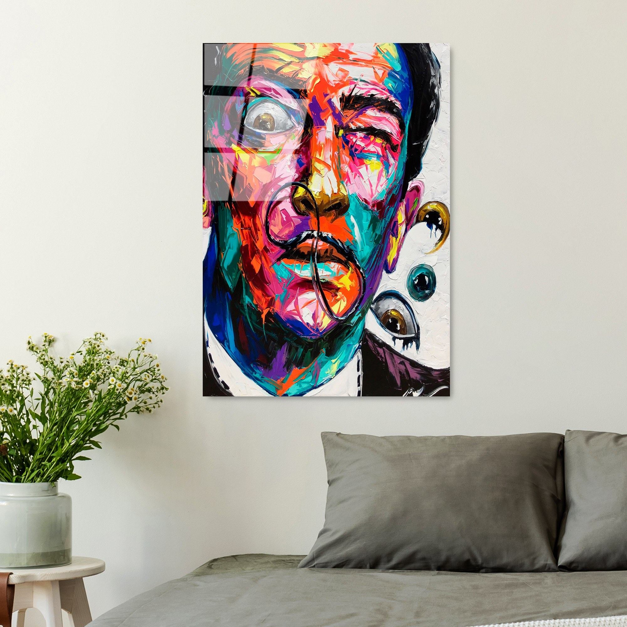 Quadro Decorativo em Vidro Temperado UV-731 (100% Vidro Temperado, 4 mm), Multicolor, 70 x 100 cm