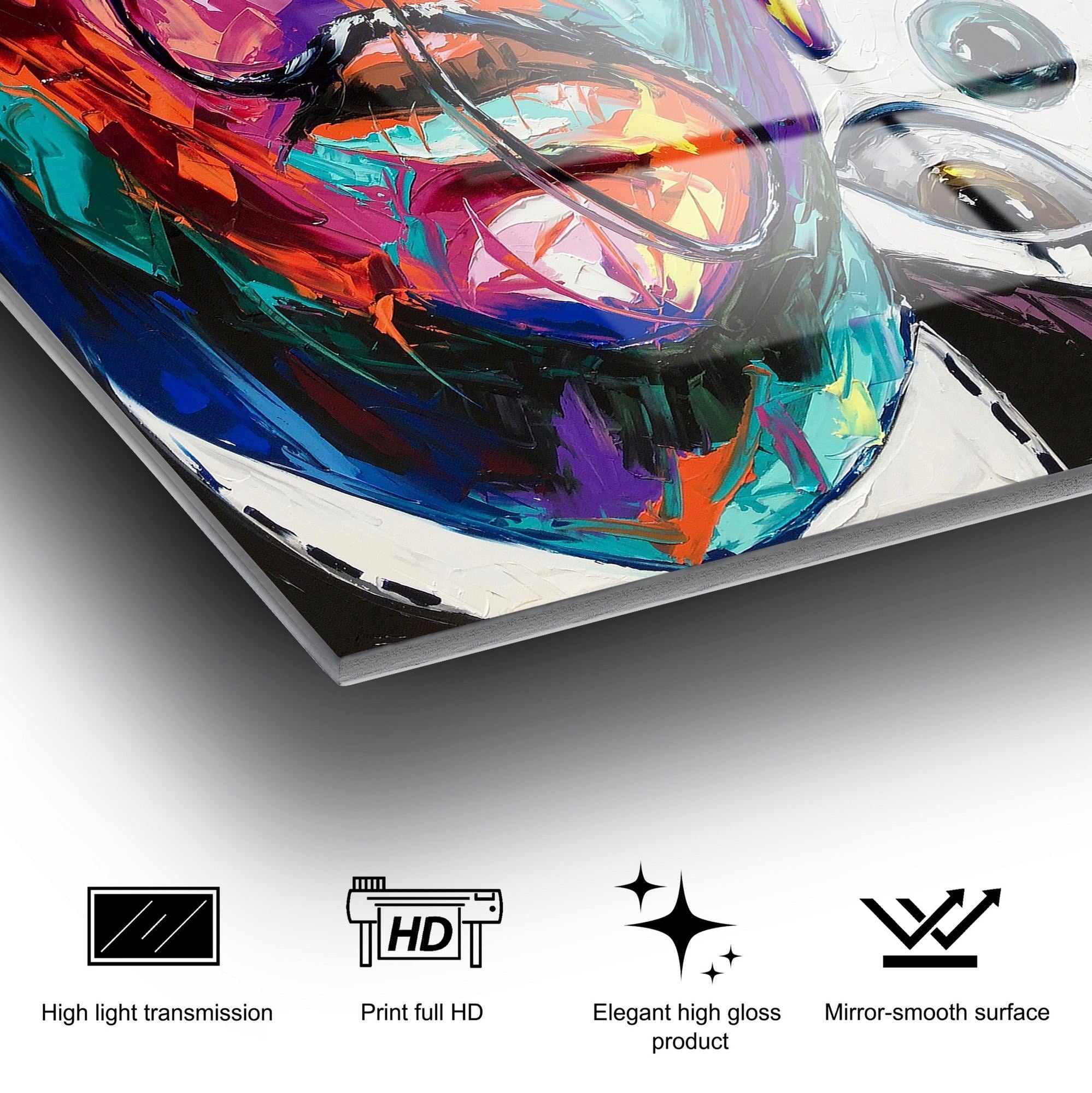 Quadro Decorativo em Vidro Temperado UV-731 (100% Vidro Temperado, 4 mm), Multicolor, 70 x 100 cm