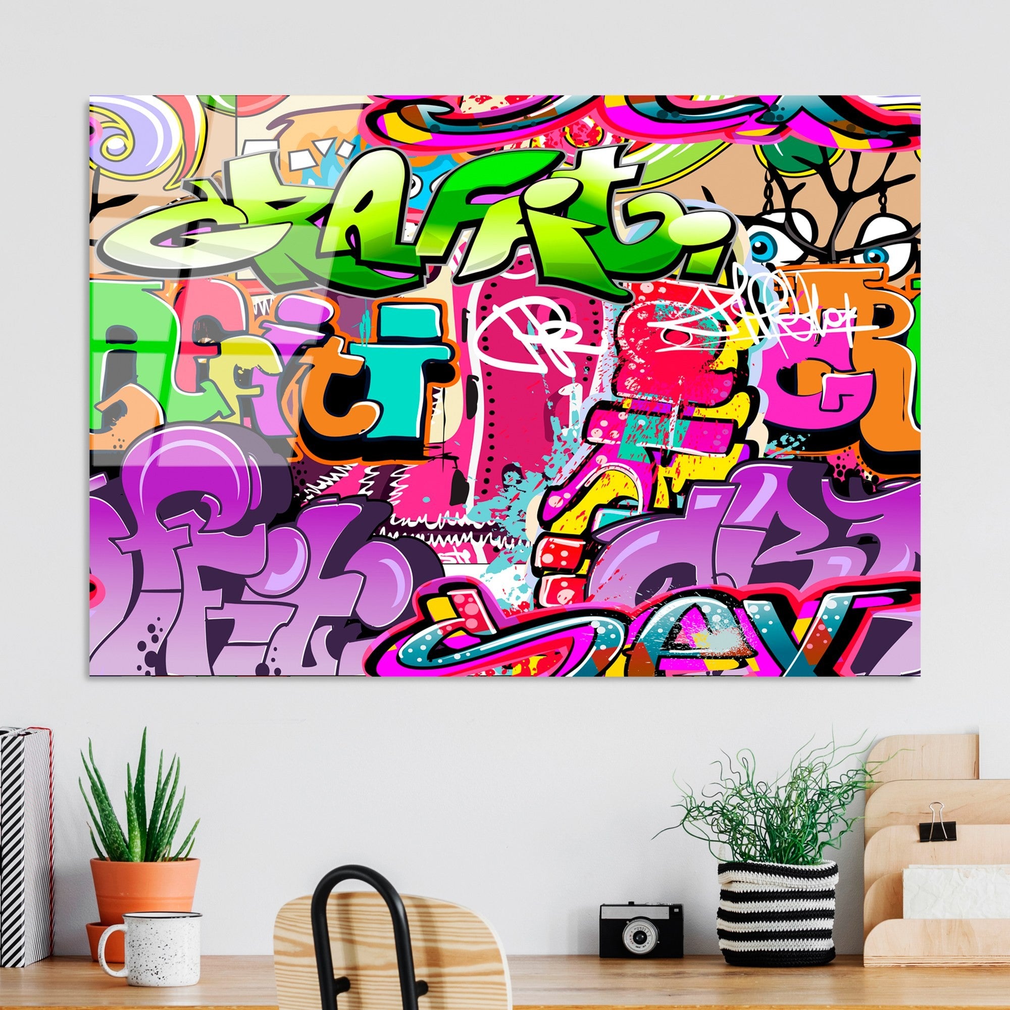 Quadro Decorativo em Vidro Temperado UV-732, Multicolor, 70 x 100 cm, 4 mm