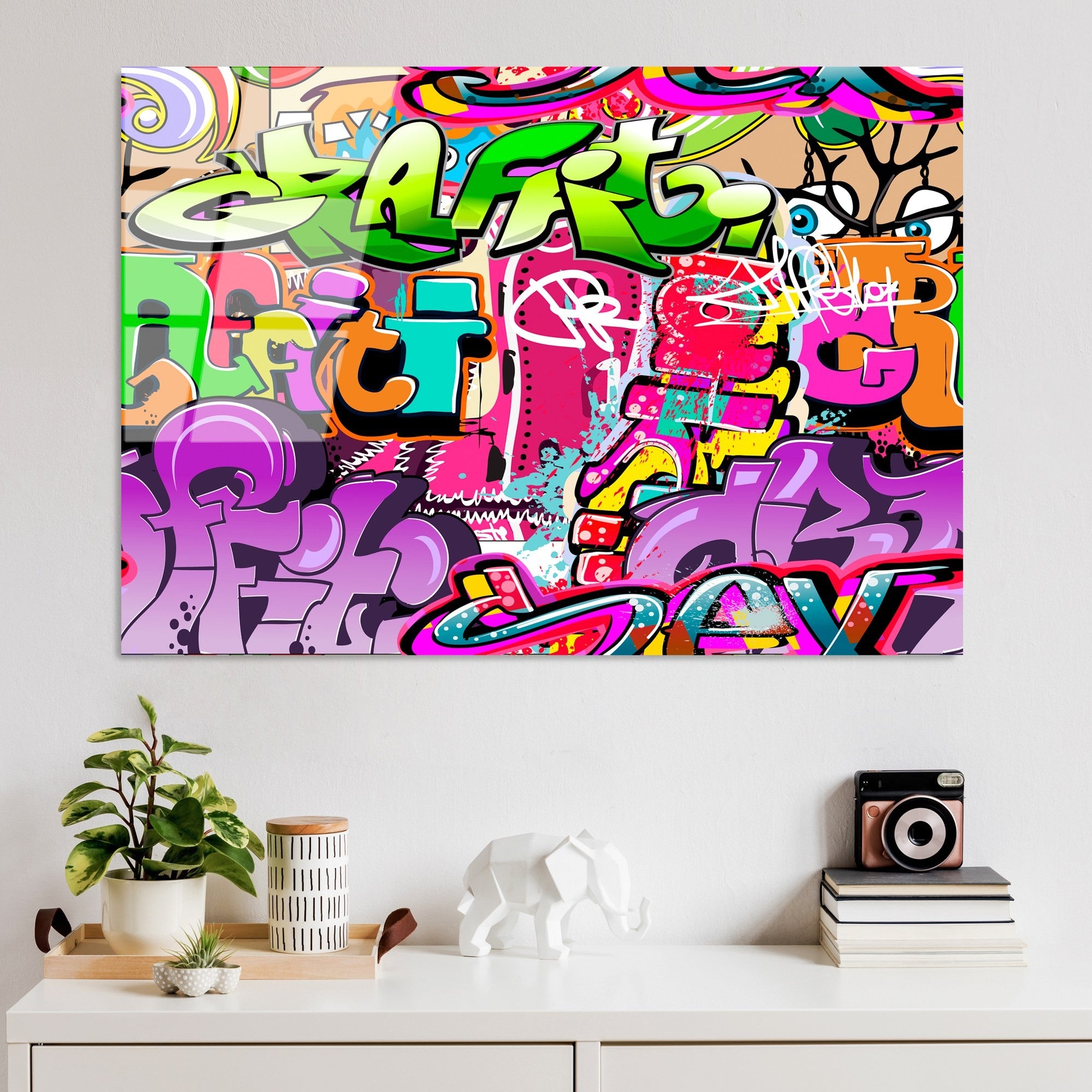 Quadro Decorativo em Vidro Temperado UV-732, Multicolor, 70 x 100 cm, 4 mm