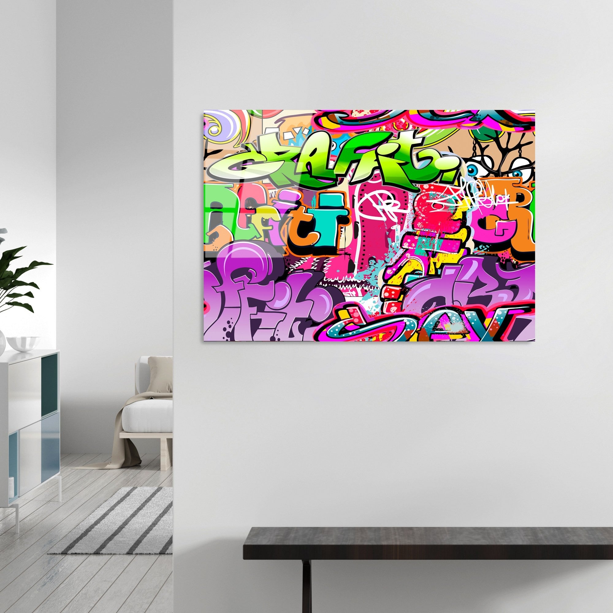 Quadro Decorativo em Vidro Temperado UV-732, Multicolor, 70 x 100 cm, 4 mm