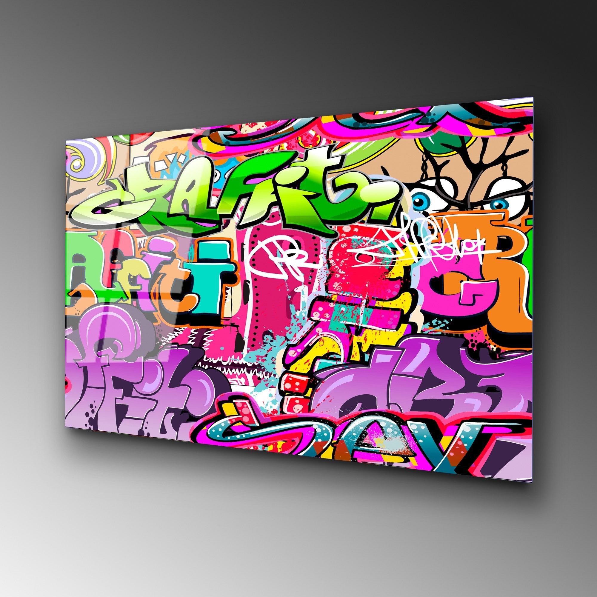 Quadro Decorativo em Vidro Temperado UV-732, Multicolor, 70 x 100 cm, 4 mm