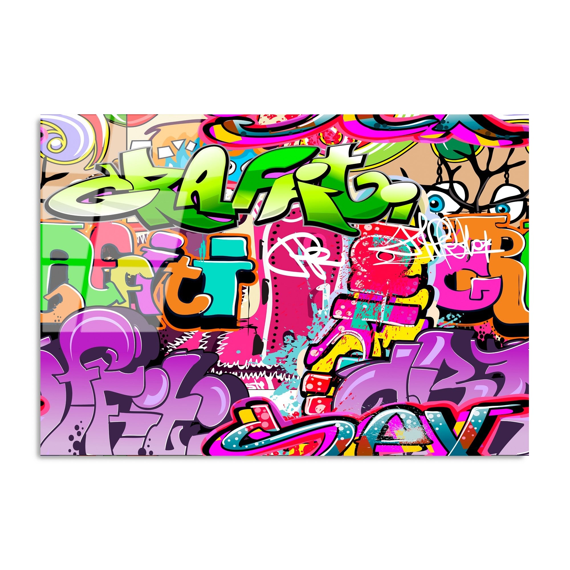 Quadro Decorativo em Vidro Temperado UV-732, Multicolor, 70 x 100 cm, 4 mm