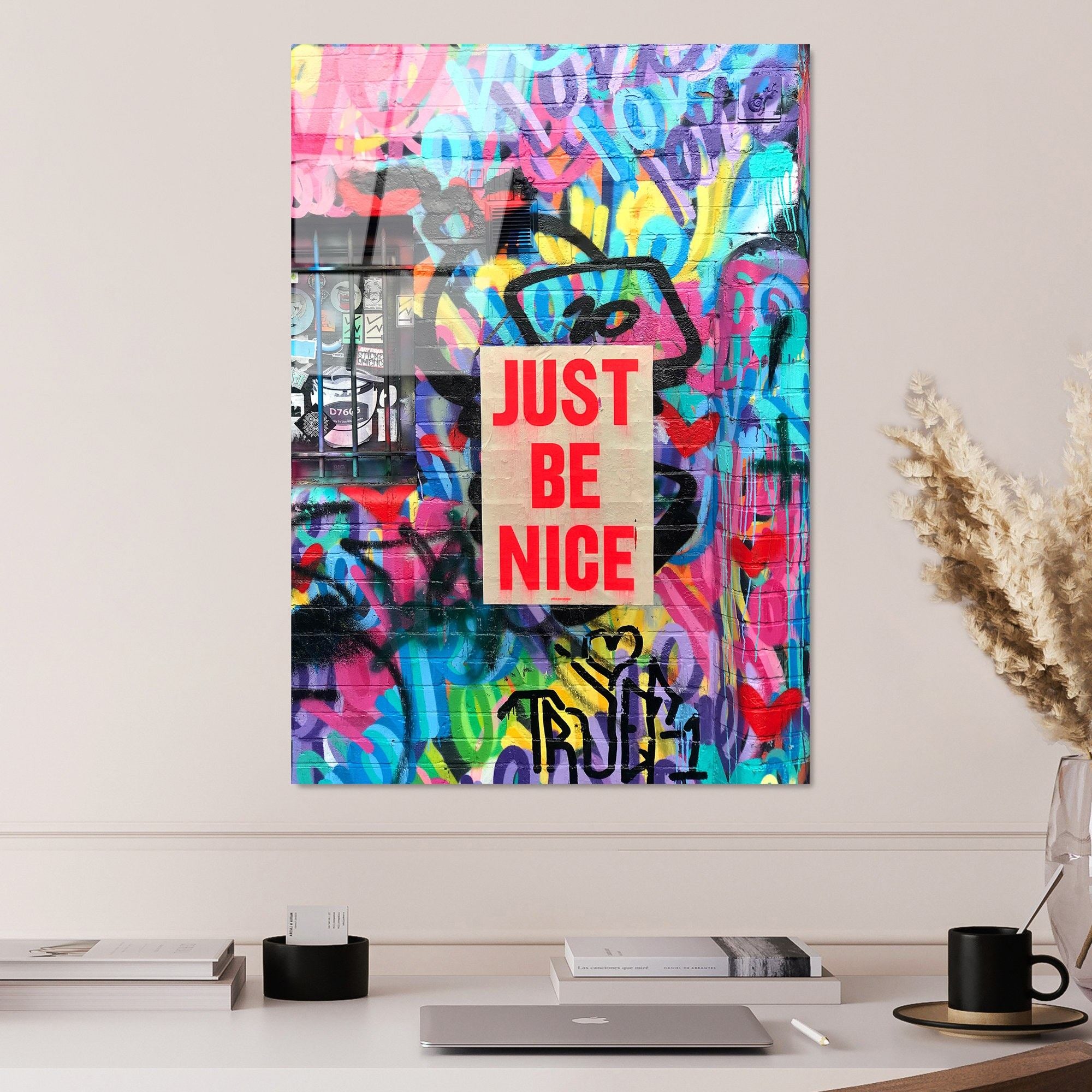 Quadro Decorativo em Vidro Temperado UV-733, Multicolor, 70 x 100 cm (4 mm)