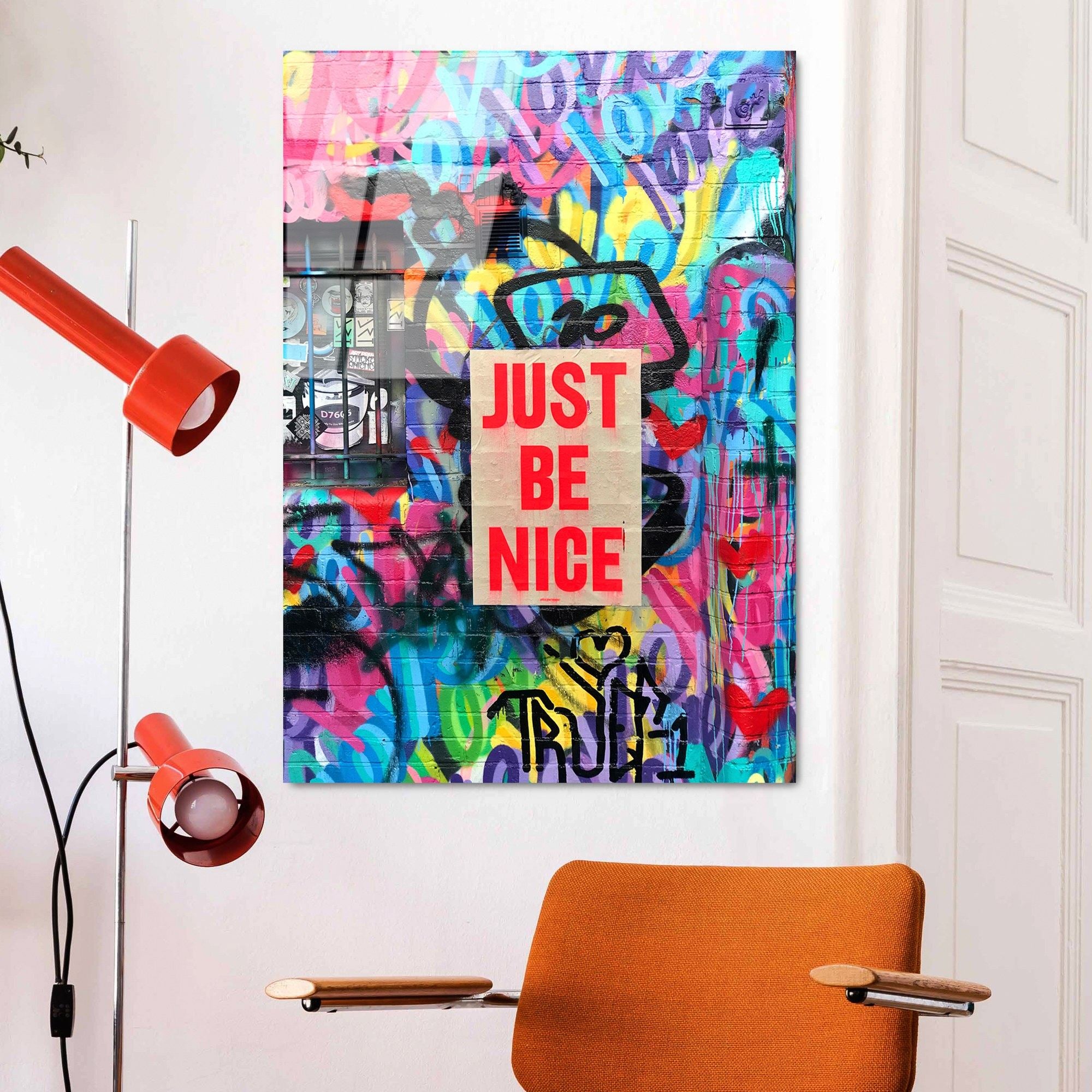 Quadro Decorativo em Vidro Temperado UV-733, Multicolor, 70 x 100 cm (4 mm)