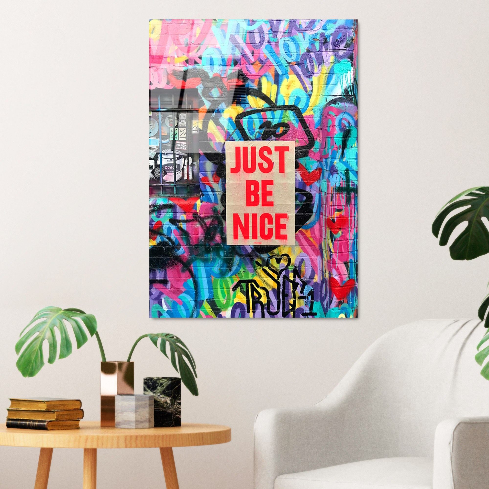 Quadro Decorativo em Vidro Temperado UV-733, Multicolor, 70 x 100 cm (4 mm)