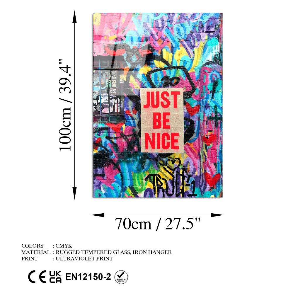 Quadro Decorativo em Vidro Temperado UV-733, Multicolor, 70 x 100 cm (4 mm)