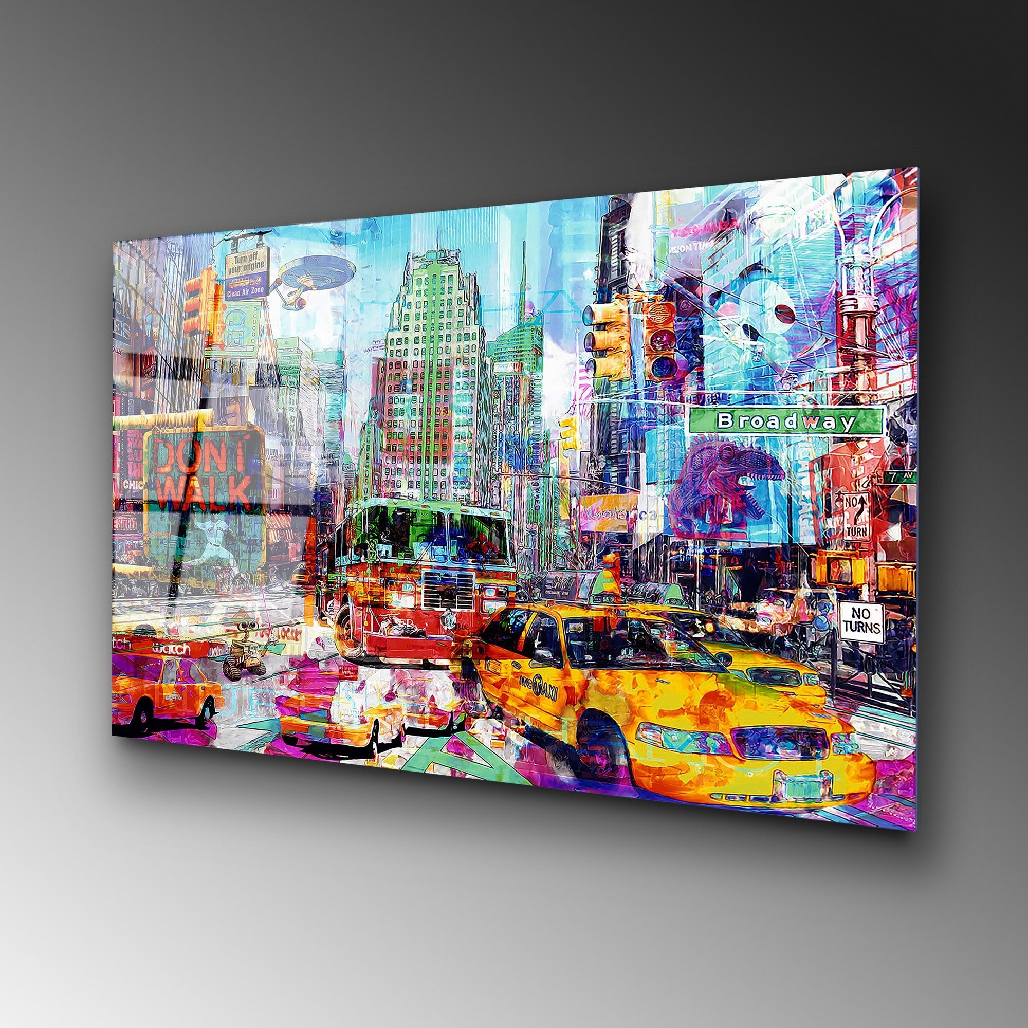 Quadro Decorativo em Vidro Temperado UV-734, 70 x 100 cm, Multicolor (4 mm)