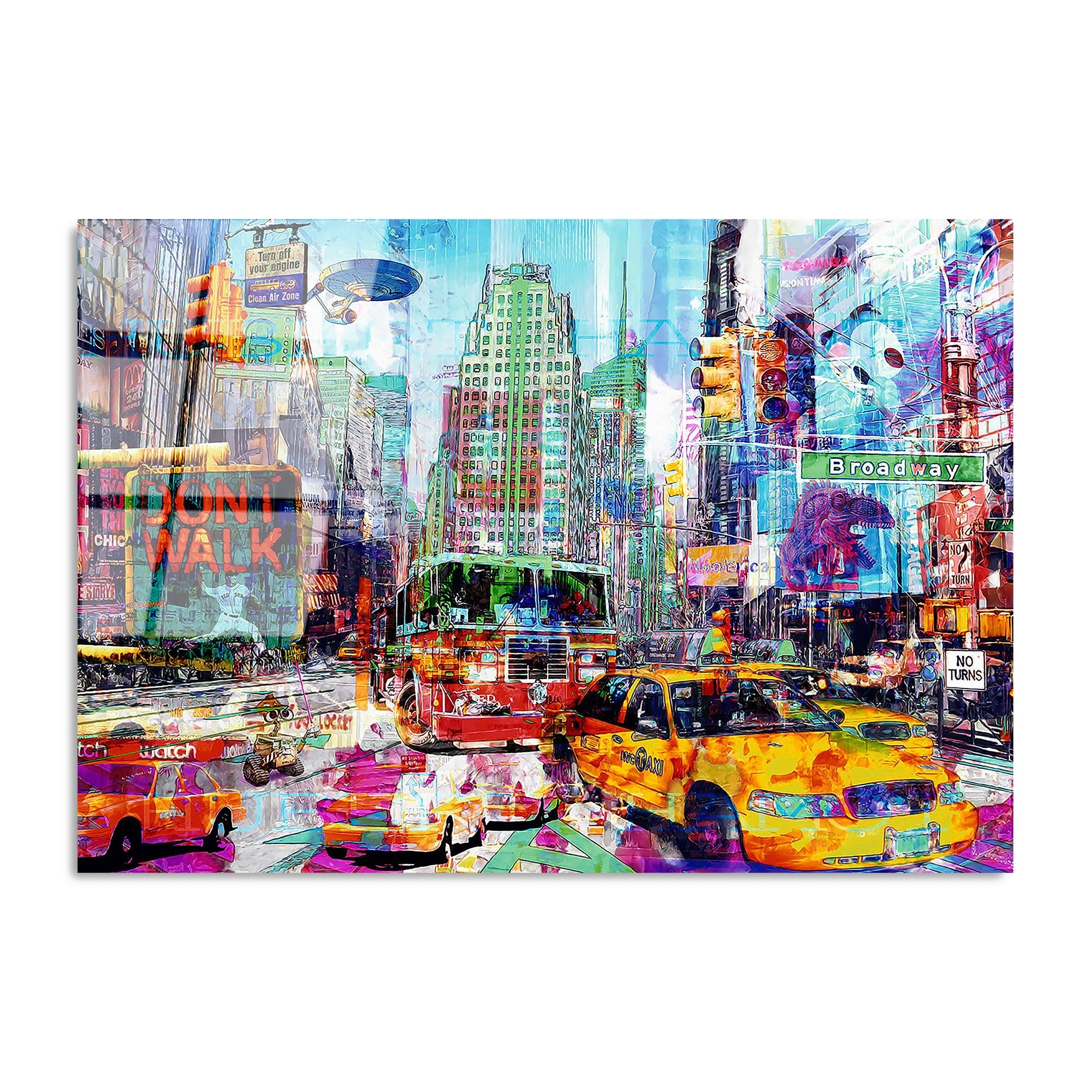 Quadro Decorativo em Vidro Temperado UV-734, 70 x 100 cm, Multicolor (4 mm)