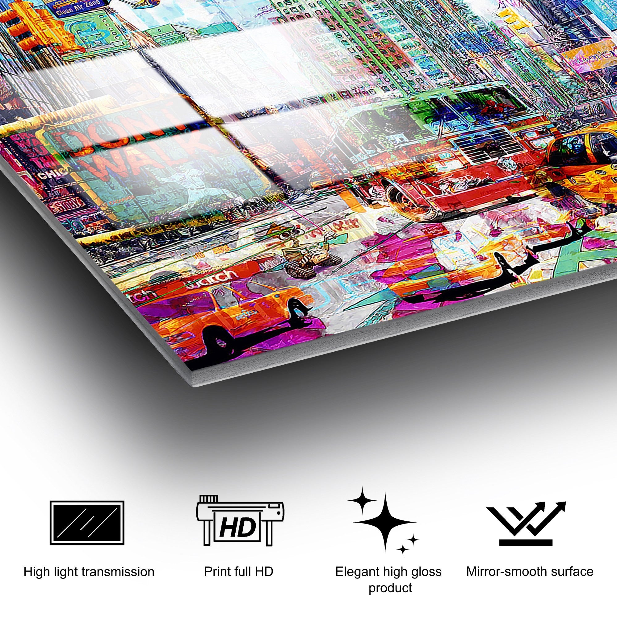 Quadro Decorativo em Vidro Temperado UV-734, 70 x 100 cm, Multicolor (4 mm)