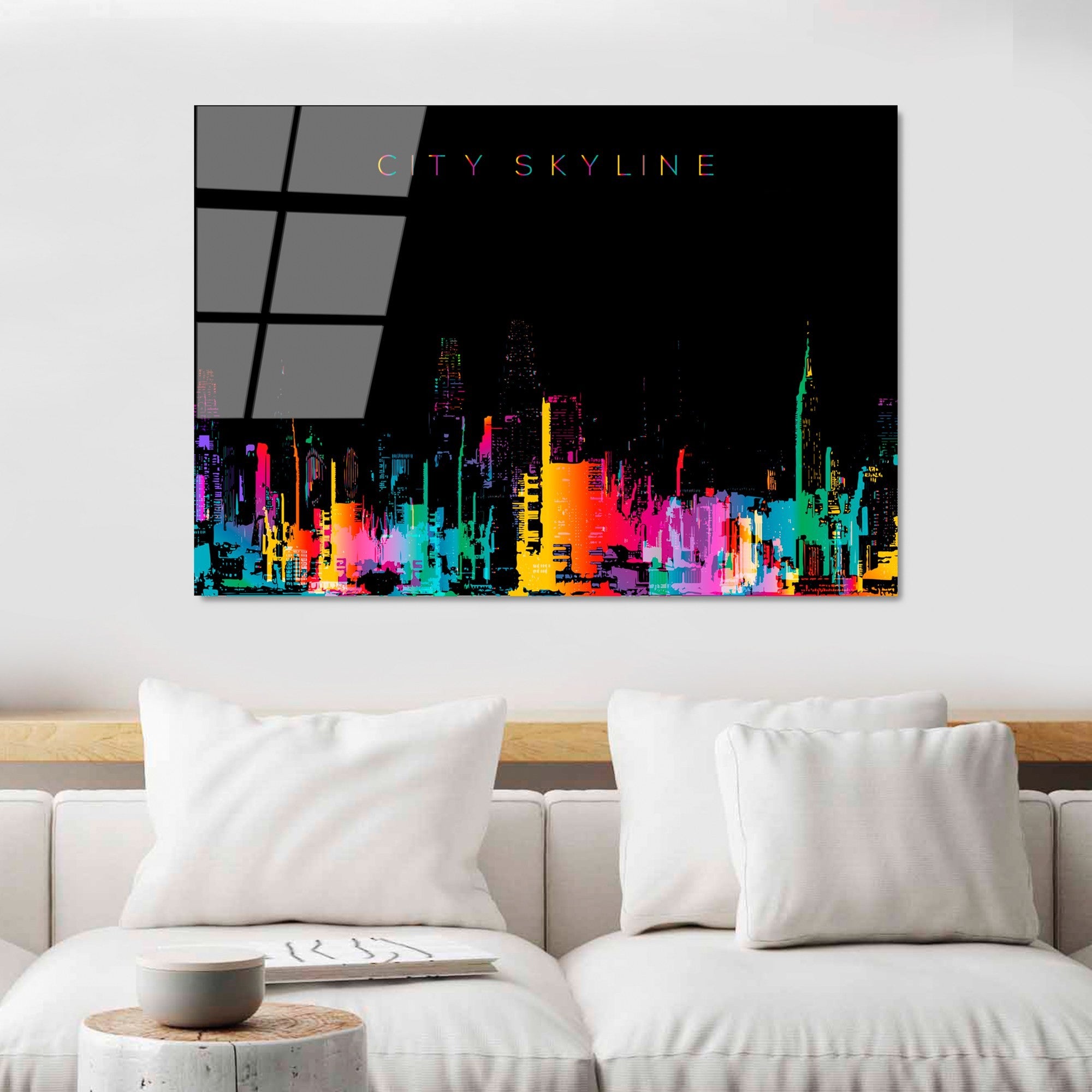 Quadro Decorativo em Vidro Temperado 100% (4 mm) UV-736, Multicolorido, 70 x 100 cm