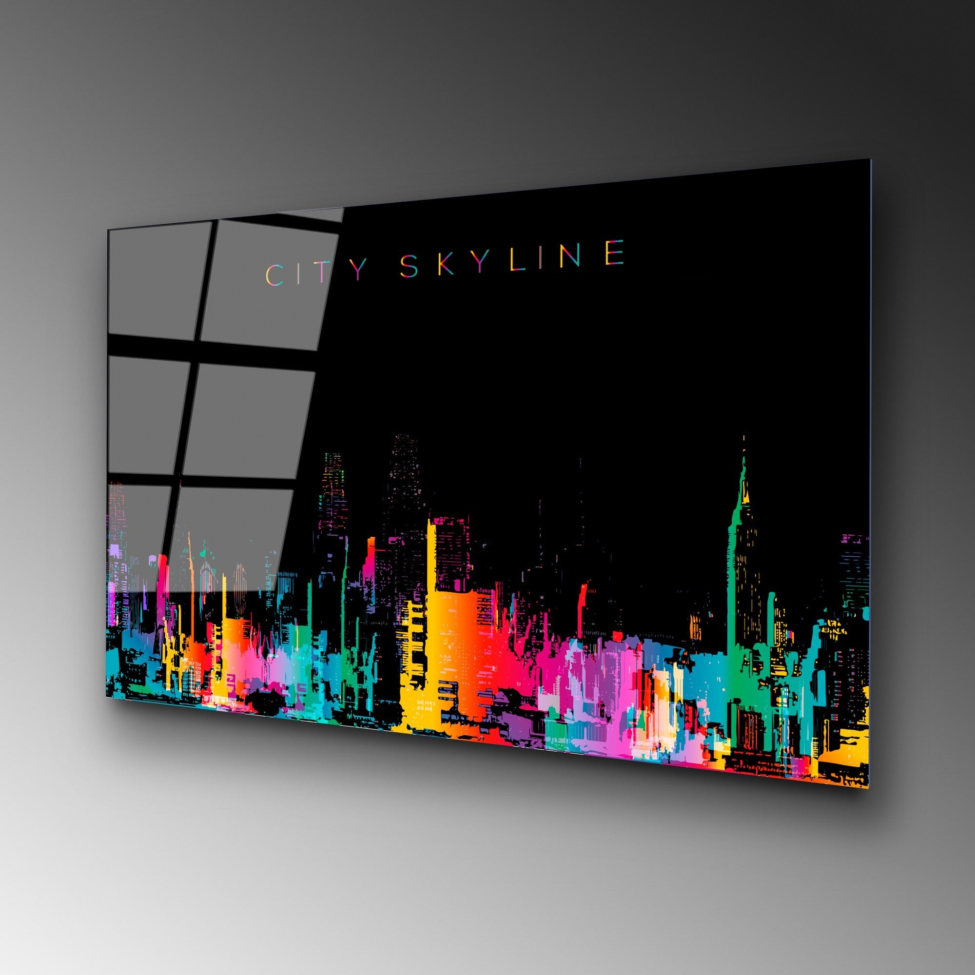 Quadro Decorativo em Vidro Temperado 100% (4 mm) UV-736, Multicolorido, 70 x 100 cm