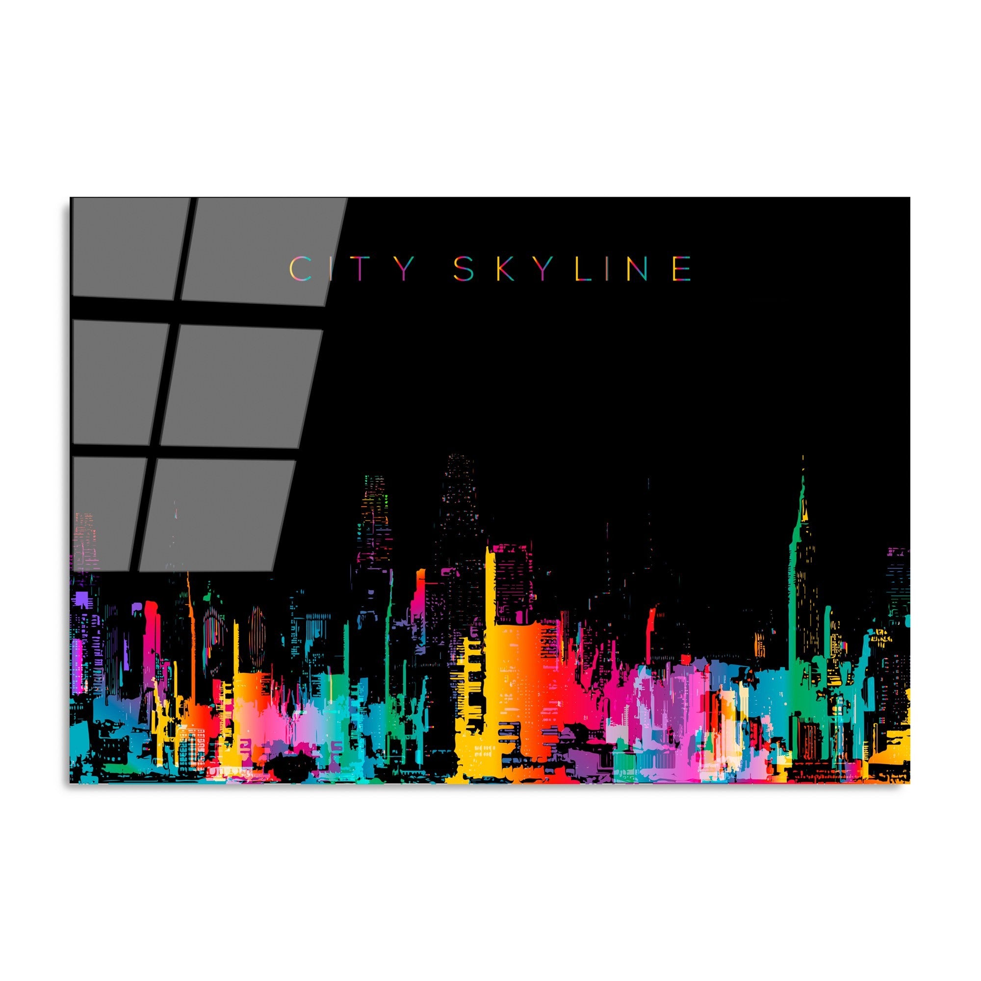 Quadro Decorativo em Vidro Temperado 100% (4 mm) UV-736, Multicolorido, 70 x 100 cm